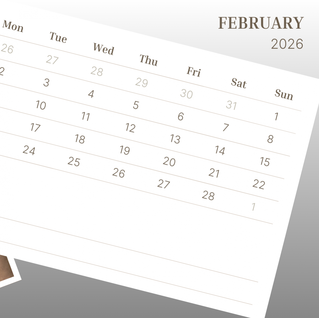 12 Month Custom Calendar