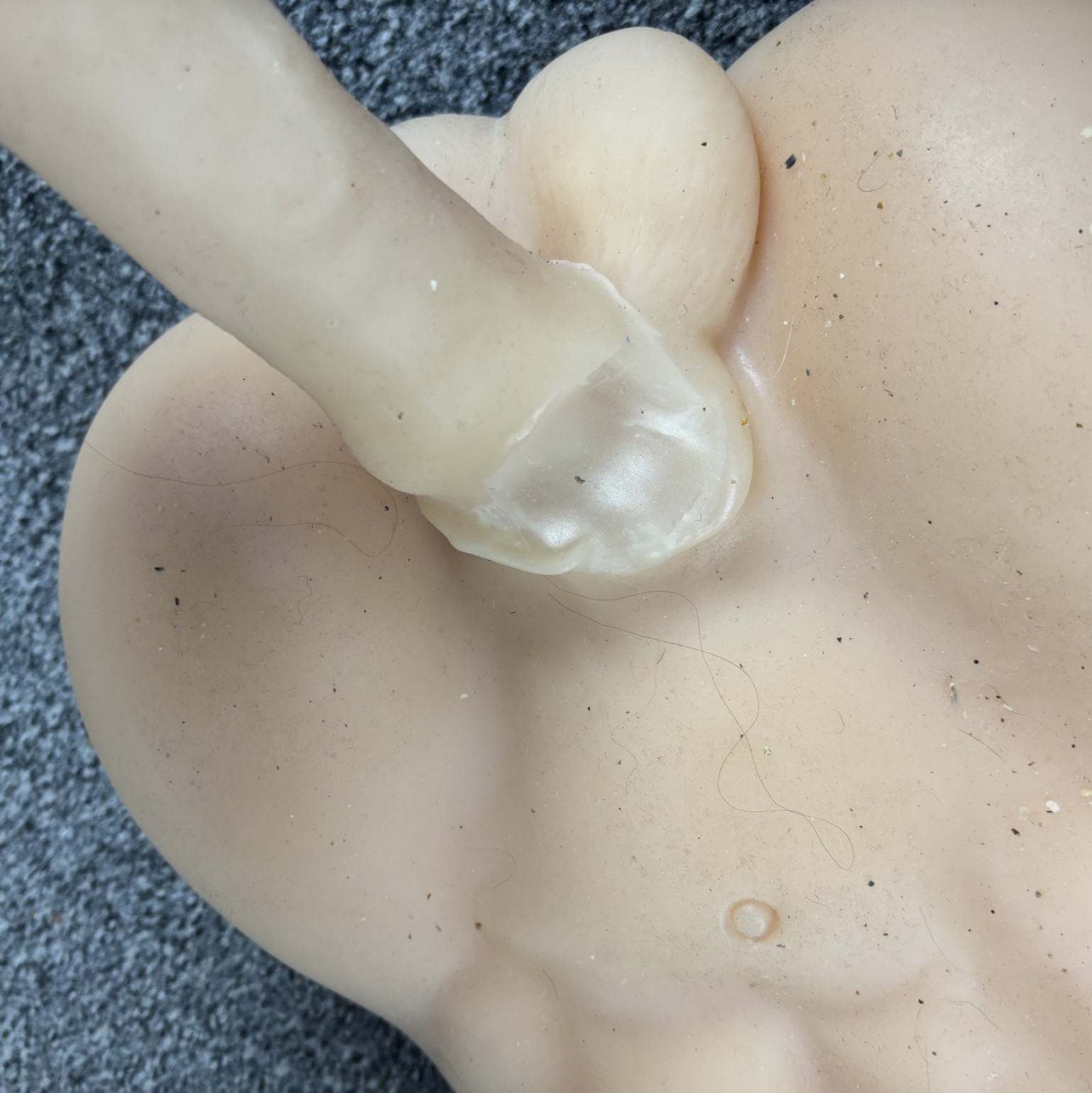 Extremely used torso toy