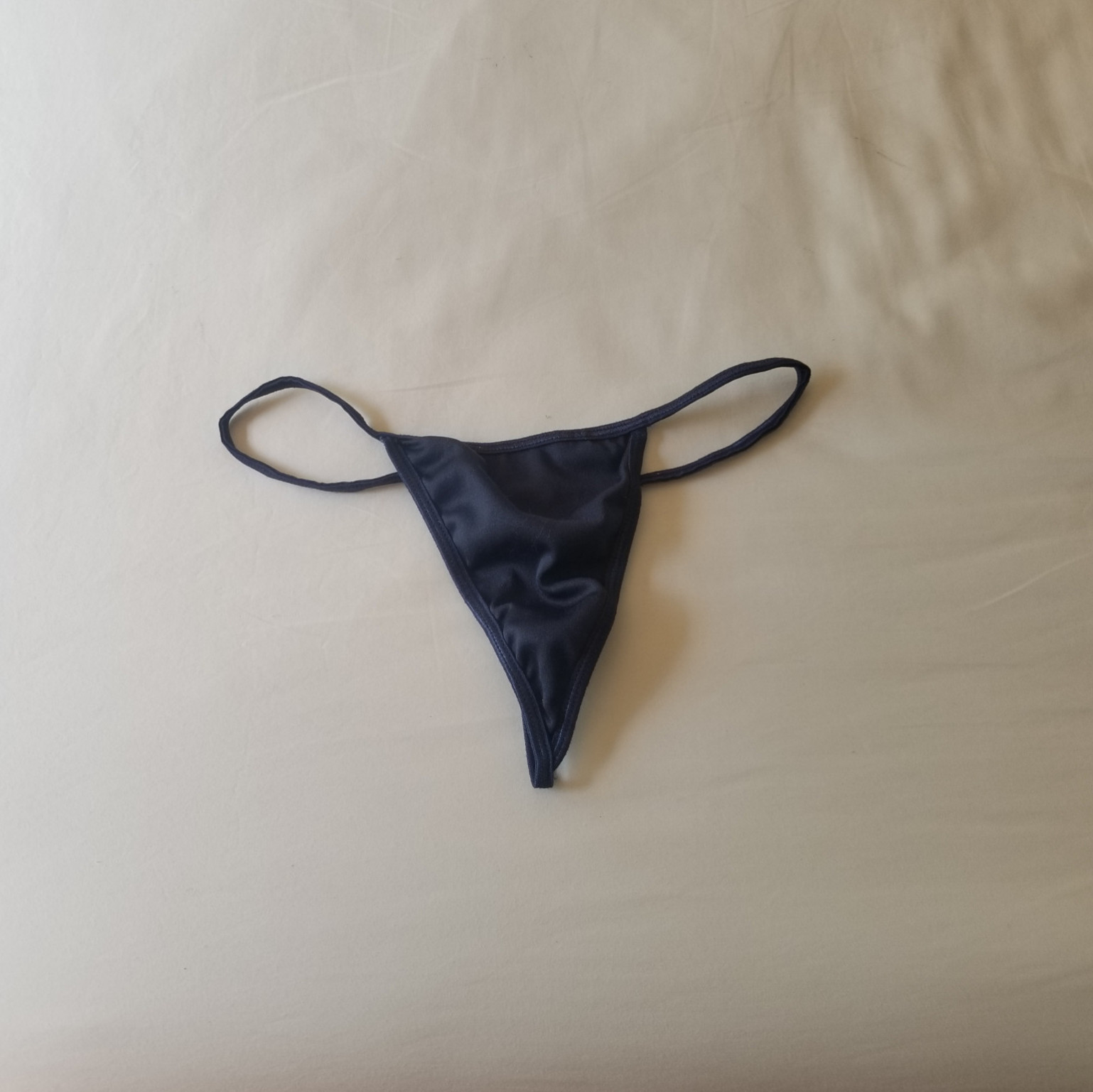 Dark navy blue thong