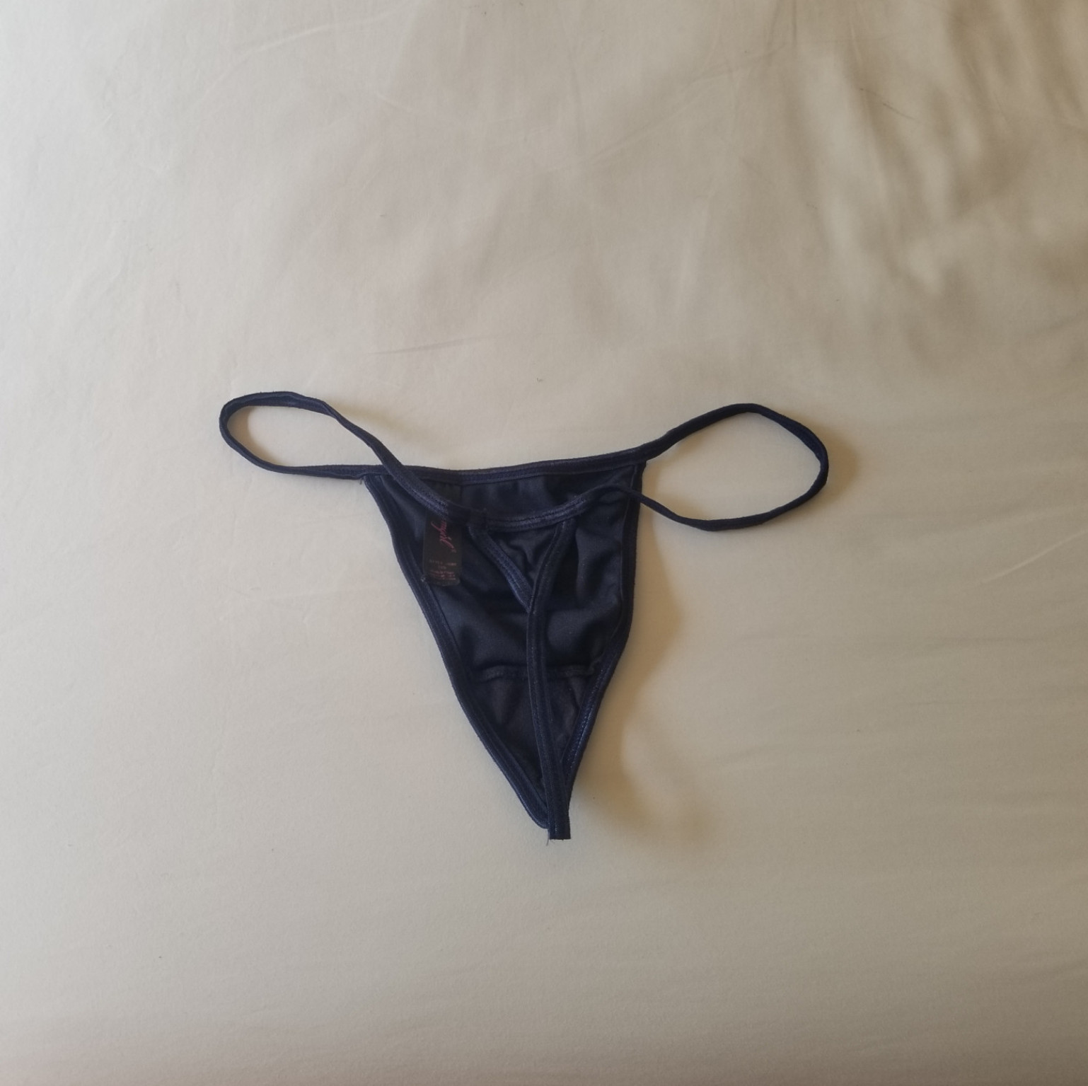 Dark navy blue thong