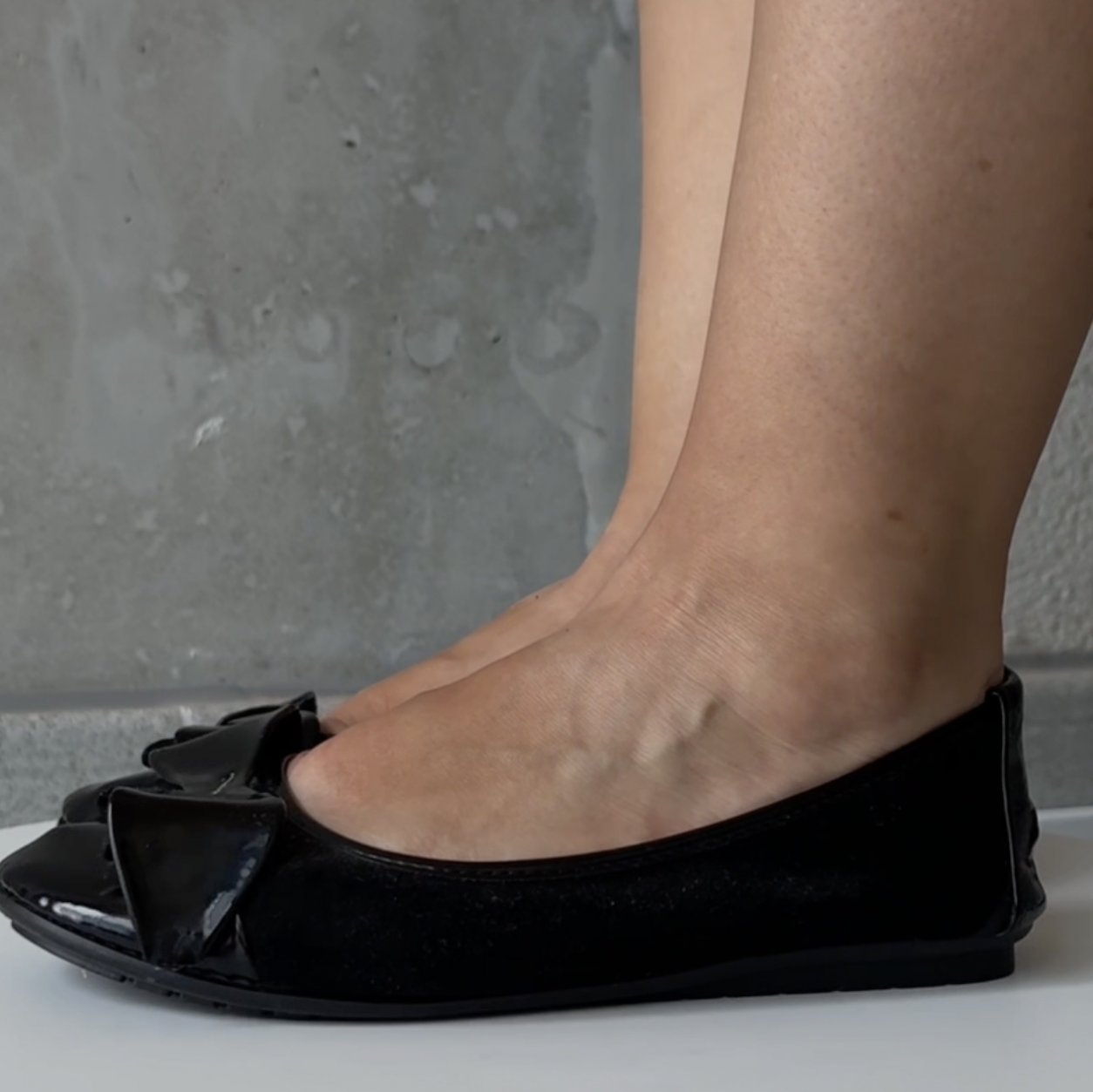Black Ballet Flats with Bow