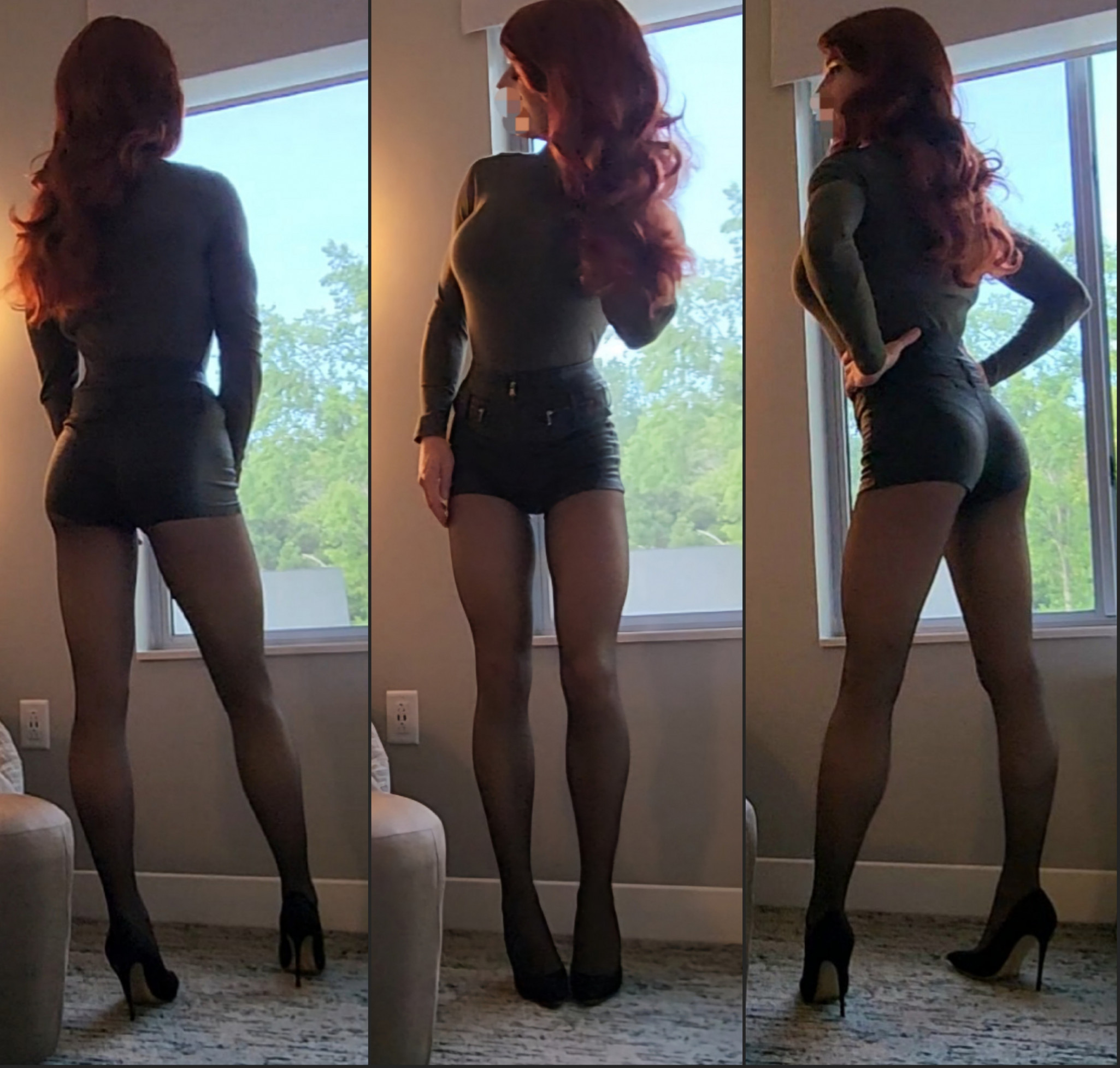 Black Short Shorts Photo Set