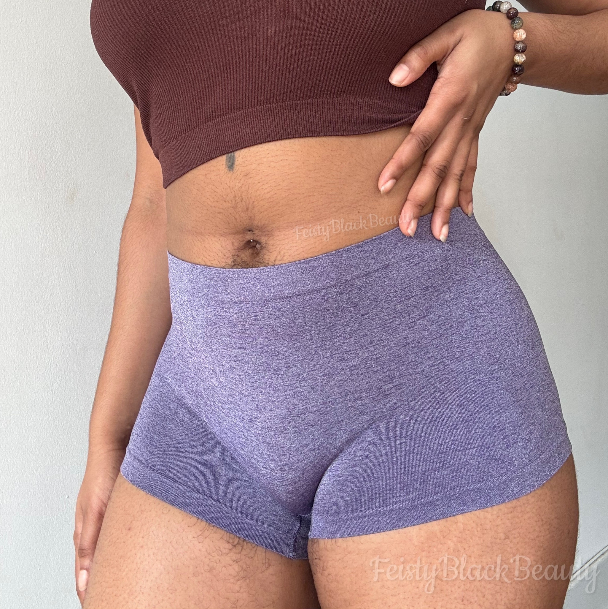 CUSTOM WEAR Purple Nylon Boy Shorts