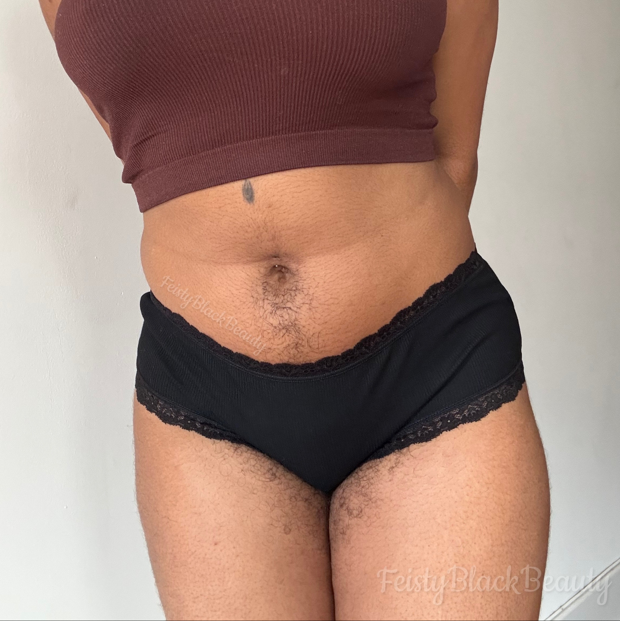CUSTOM WEAR Black Cotton Lace Briefs
