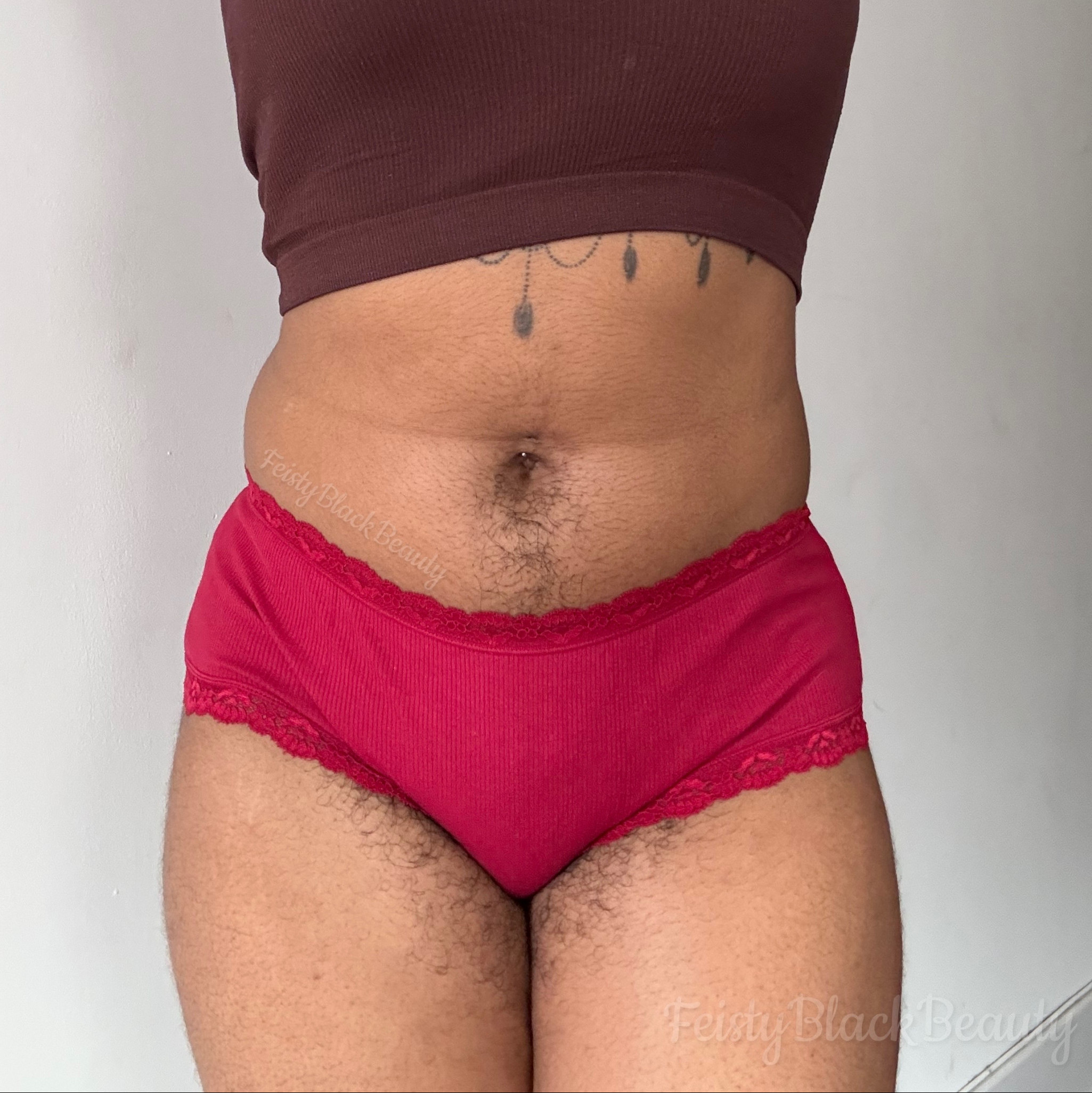 CUSTOM WEAR Red Cotton Lace Briefs