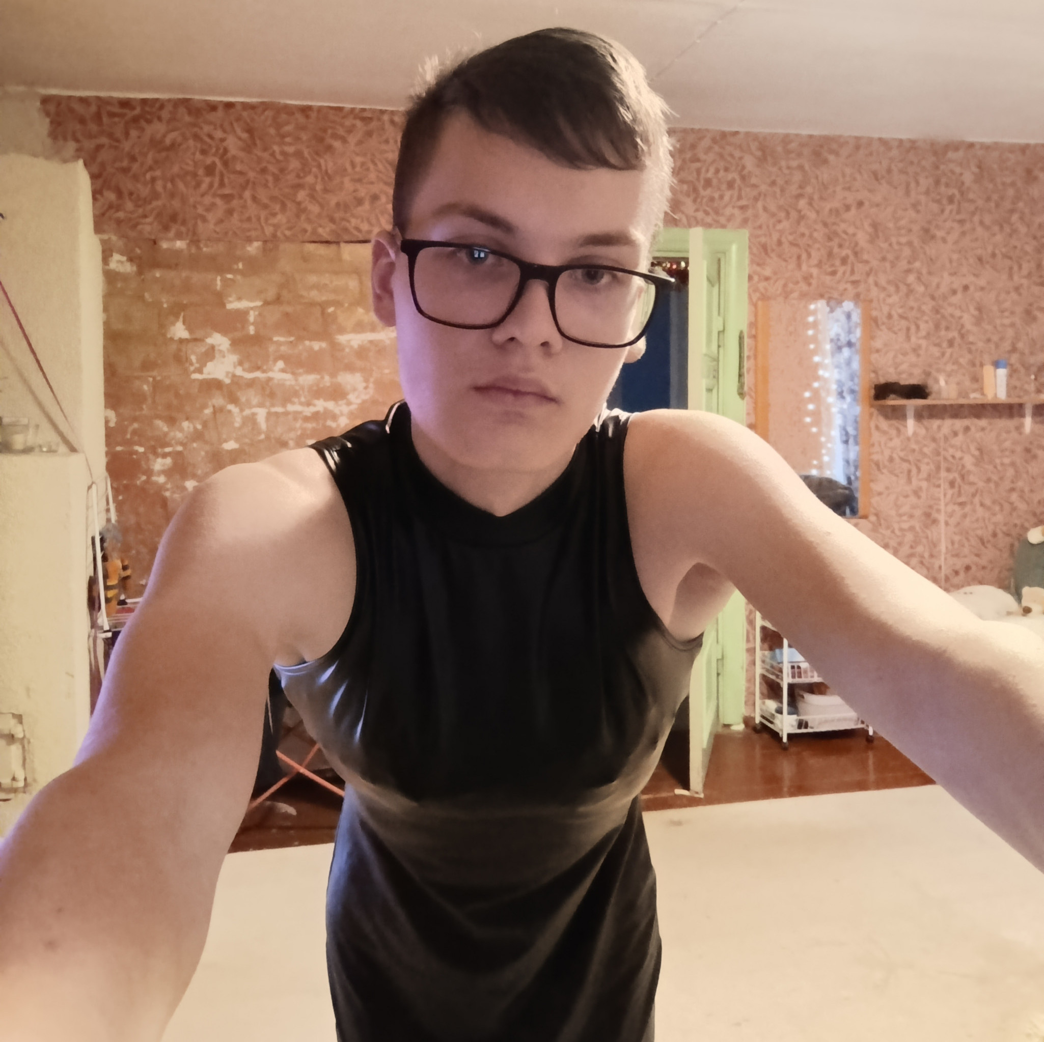 Leather Mini Dress Set