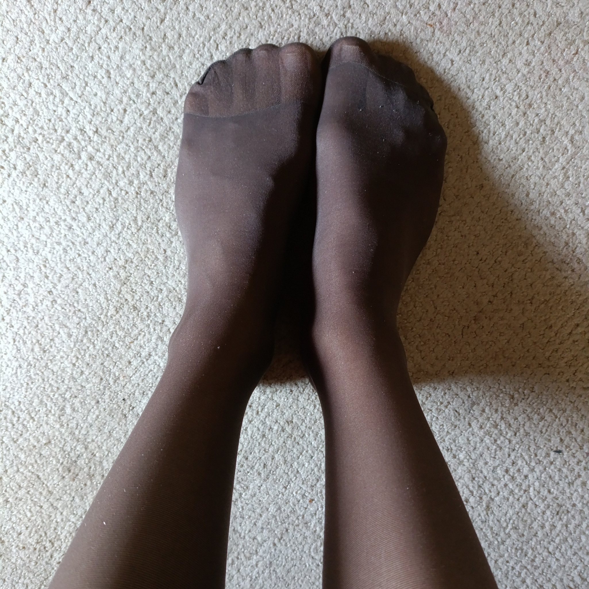 Feet In Brown Pantyhose Set