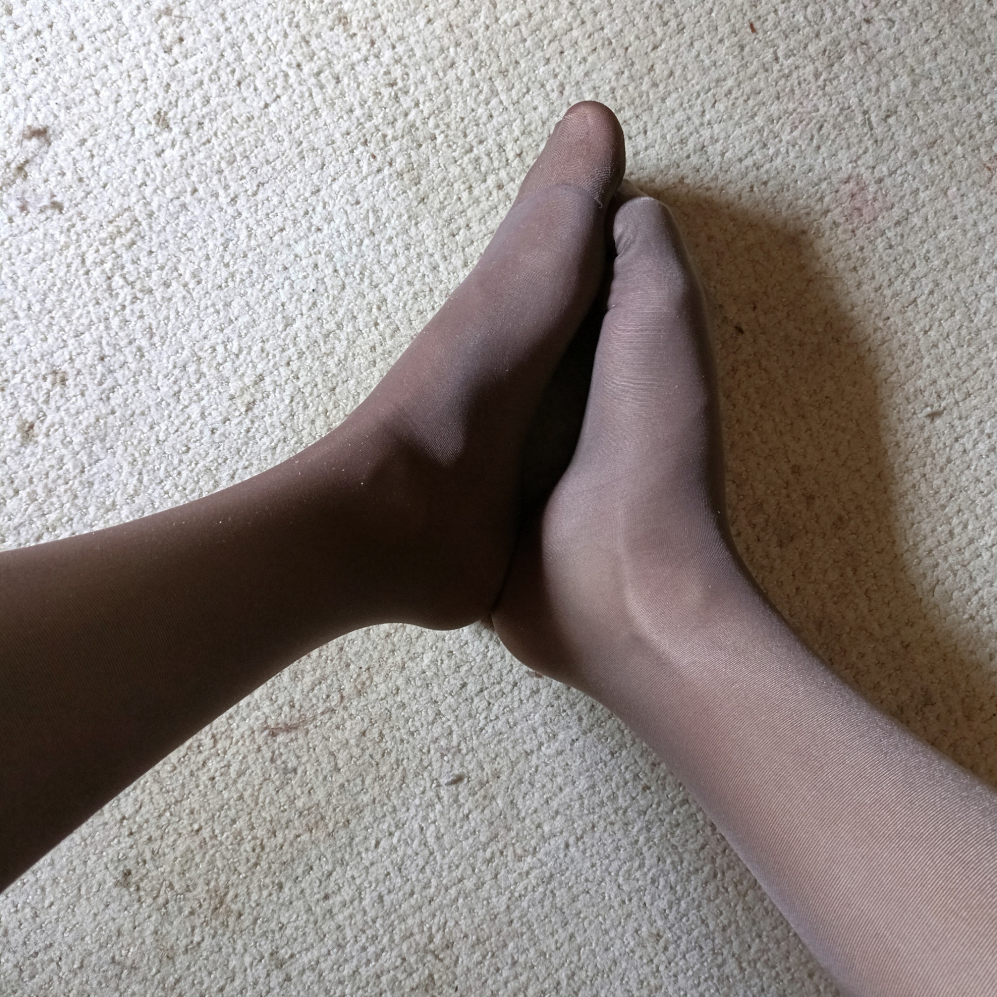 Feet In Brown Pantyhose Set