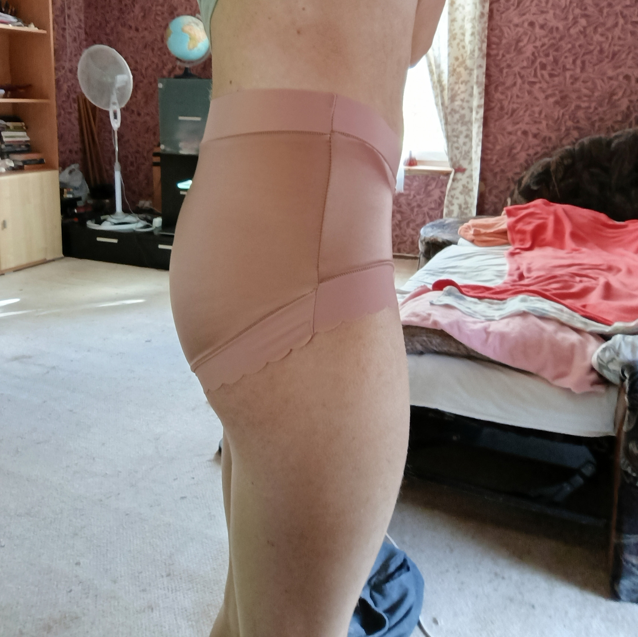 Pink Satin Briefs Set