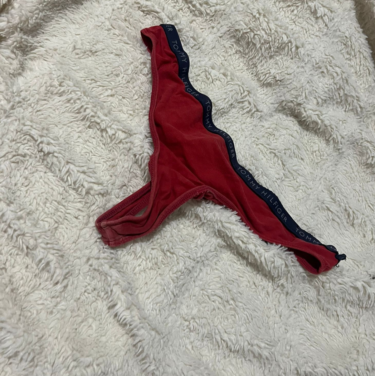 Red panties thongs