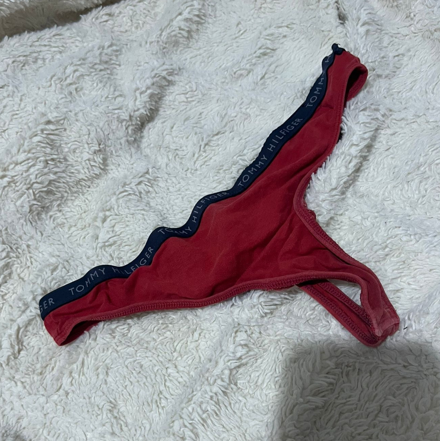 Red panties thongs