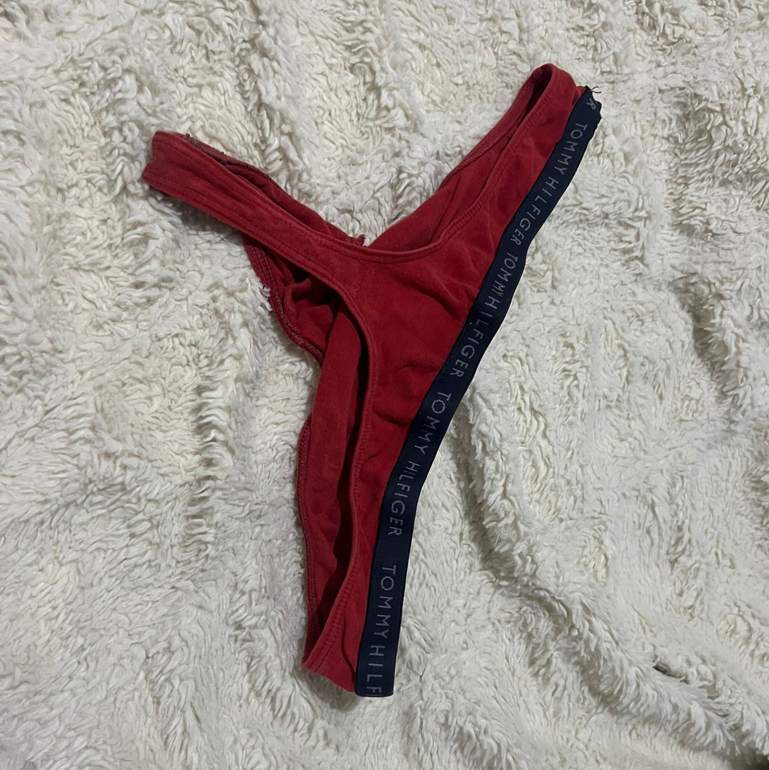 Red panties thongs