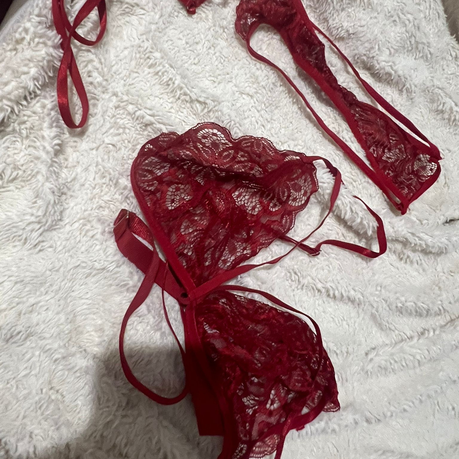 Set bra and panties red