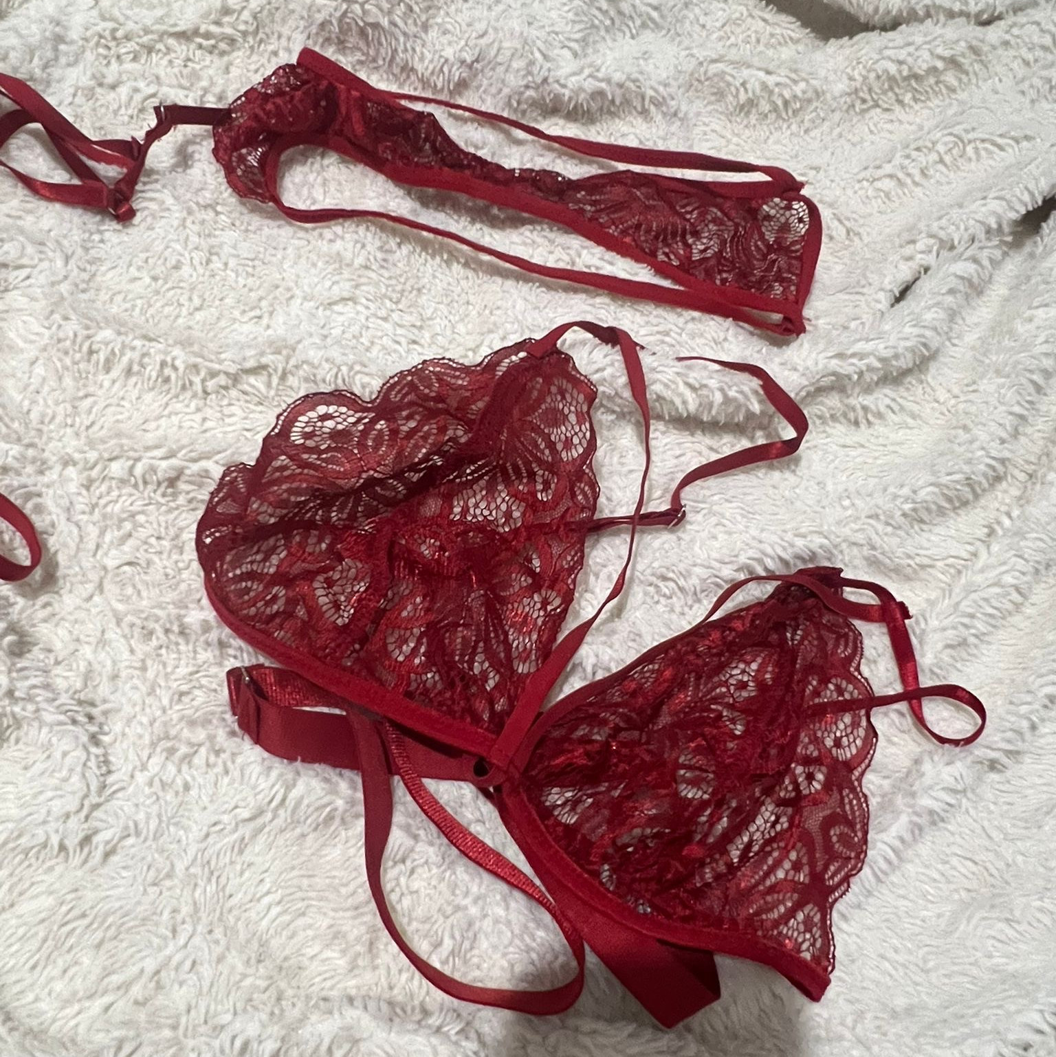 Set bra and panties red