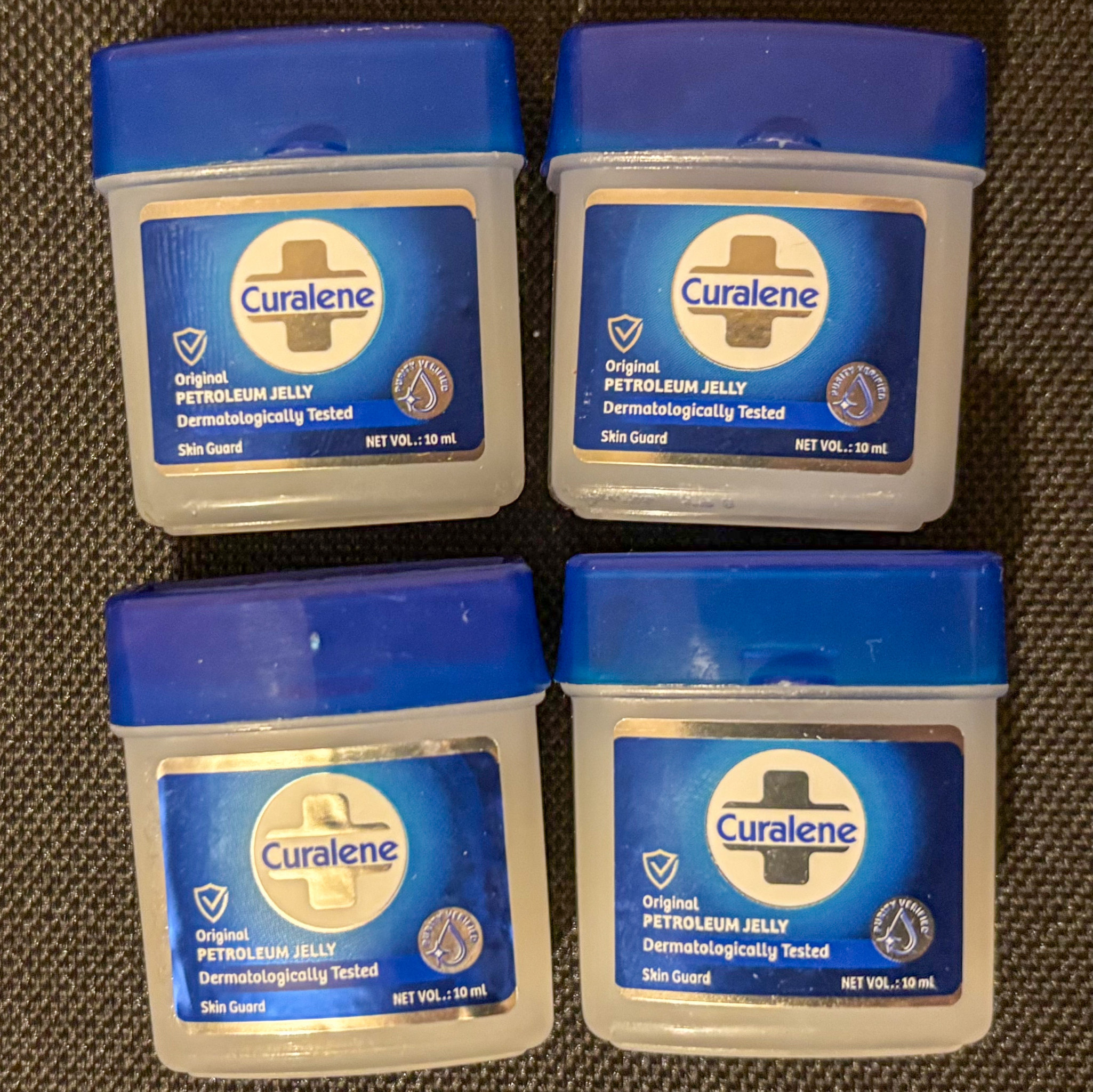 4x Mini Curalene petroleum jelly 10ml 40ml total