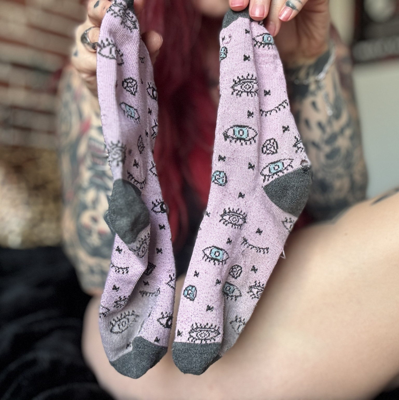Old Pink Socks with Holes