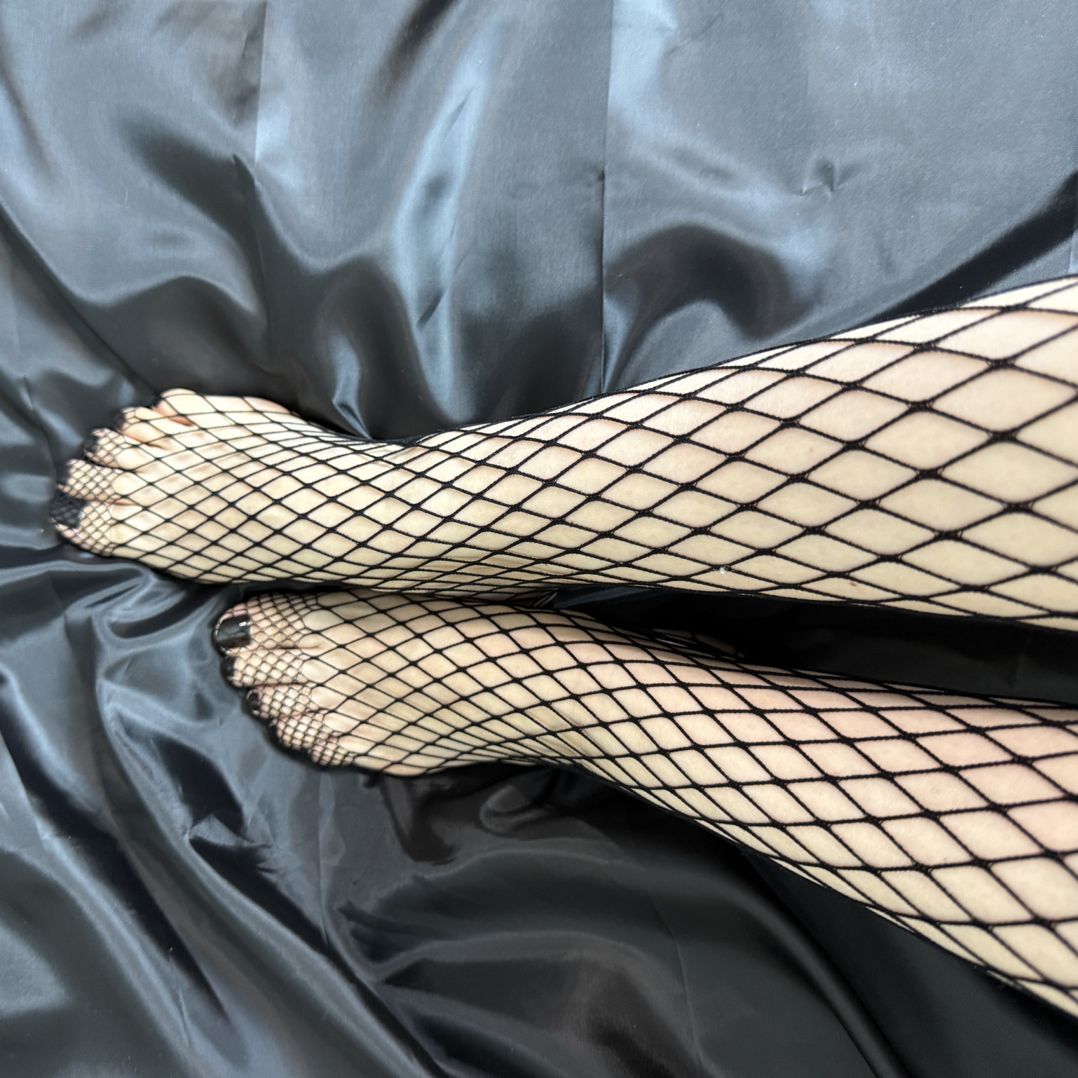 Black fishnet pantyhose