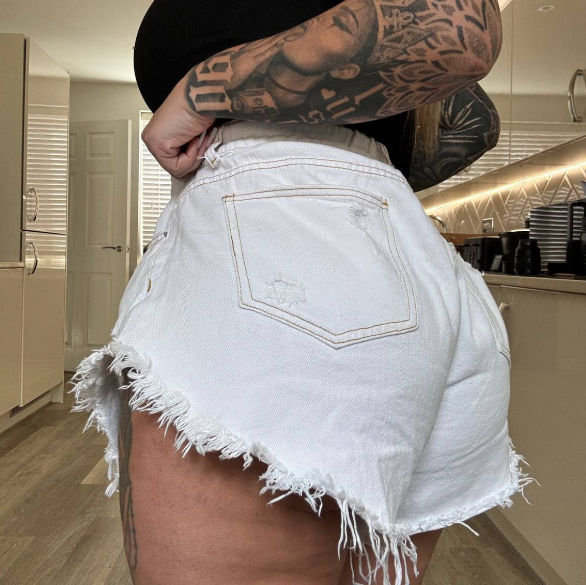 White Denim Shorts