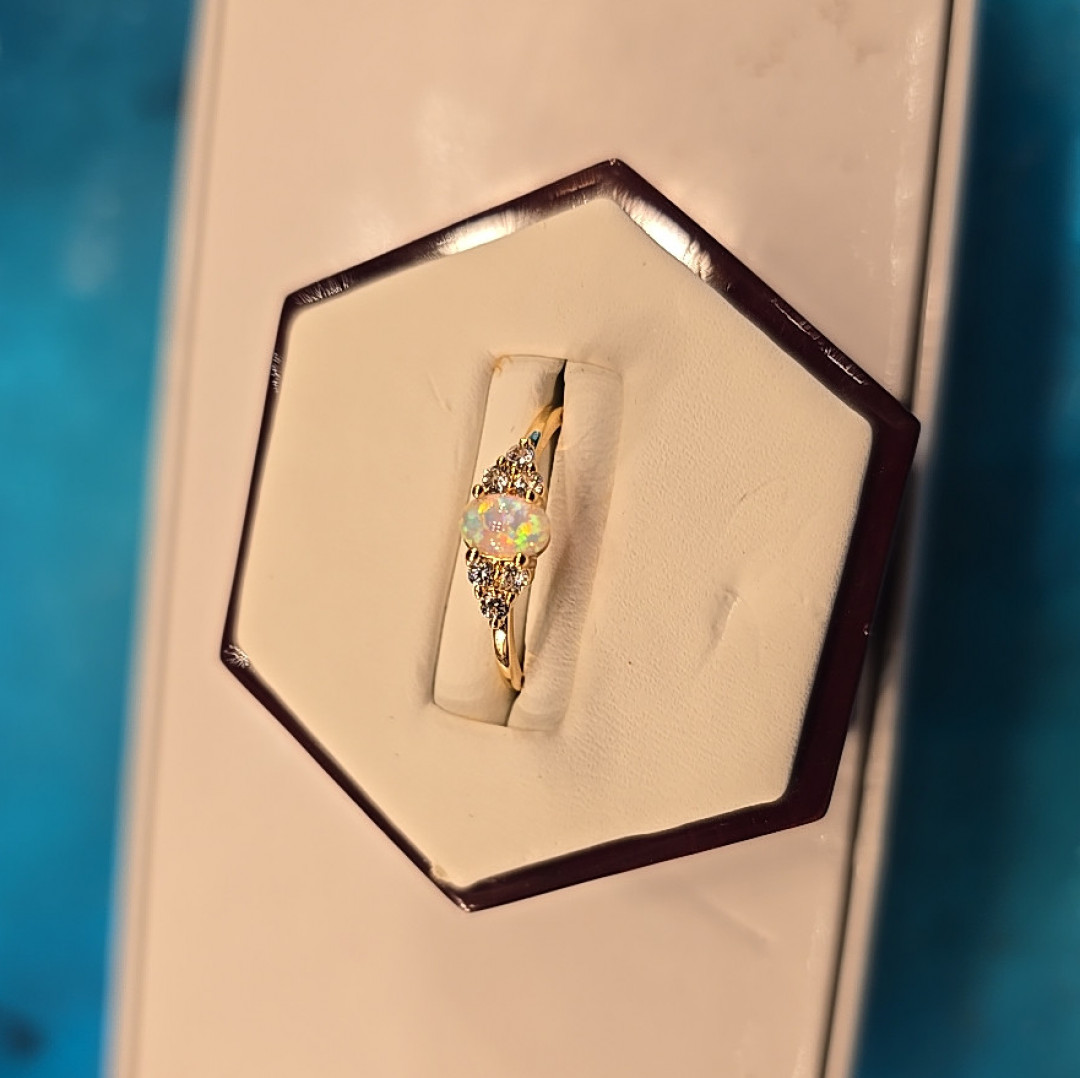 Pearl Sz 7 ring S925 CZ Diamonds