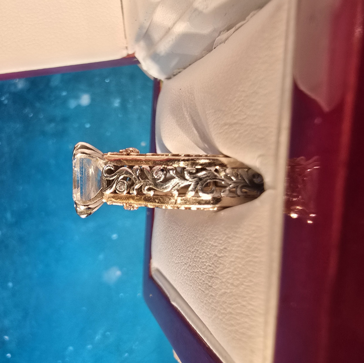 Sz7 princess moissanite diamond S925 with rose gold overlay