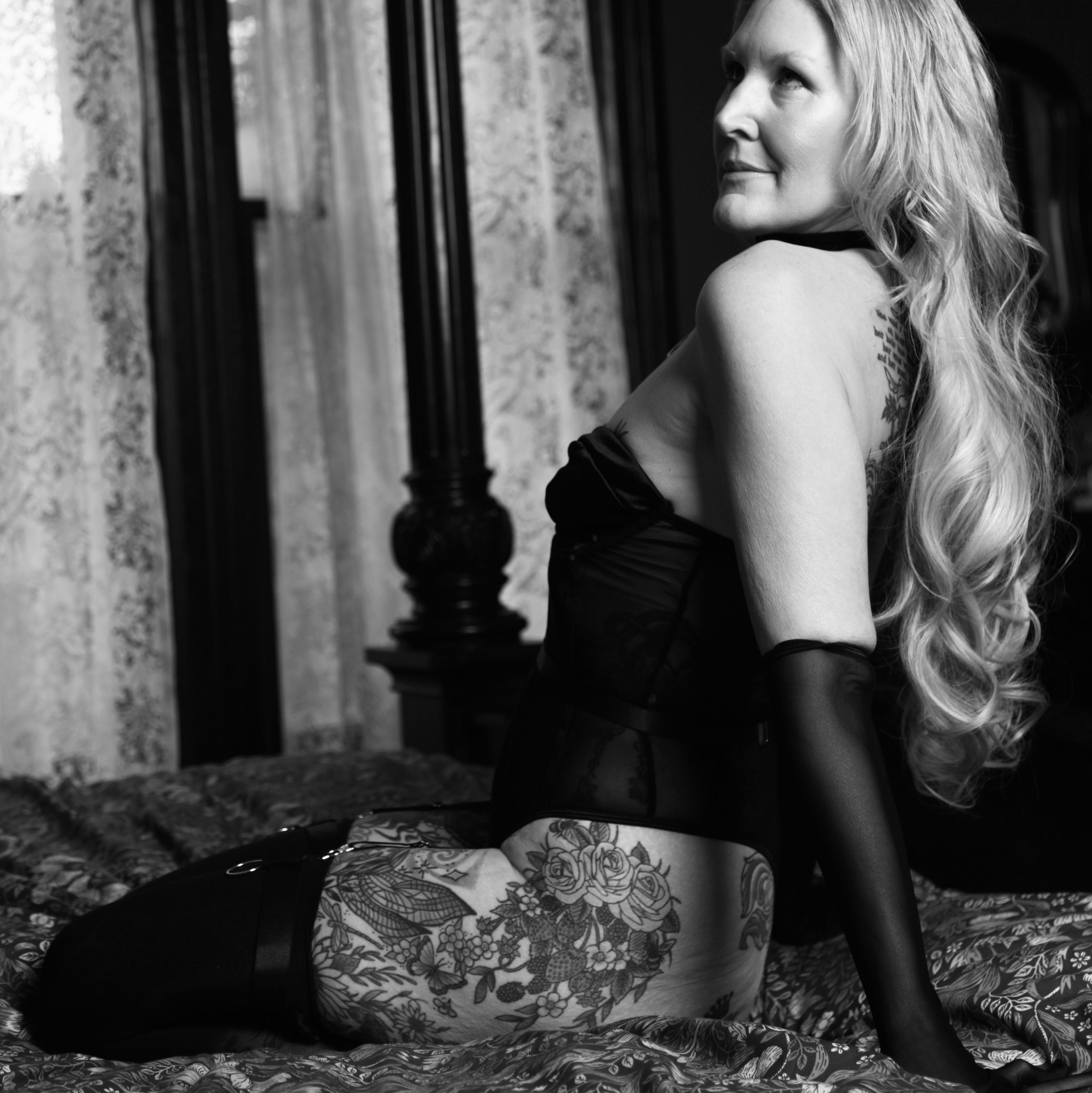 4 Piece Sexy Black Set