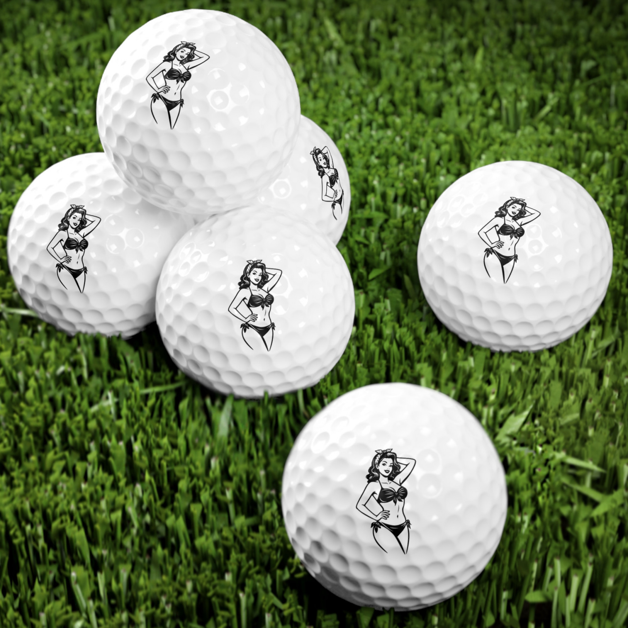 Pin Up Golf Balls 6pcs