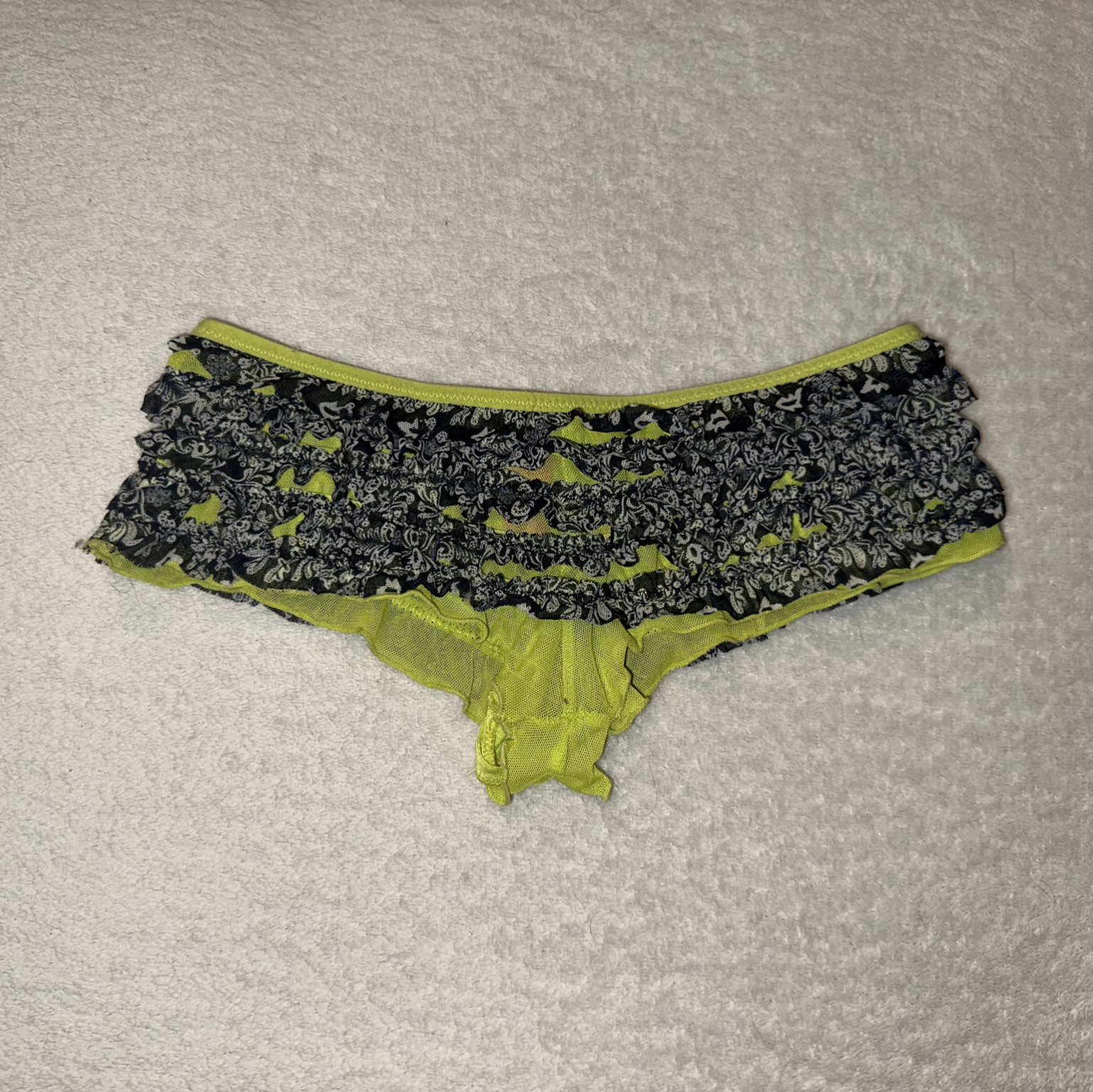 Green Frilly Panties