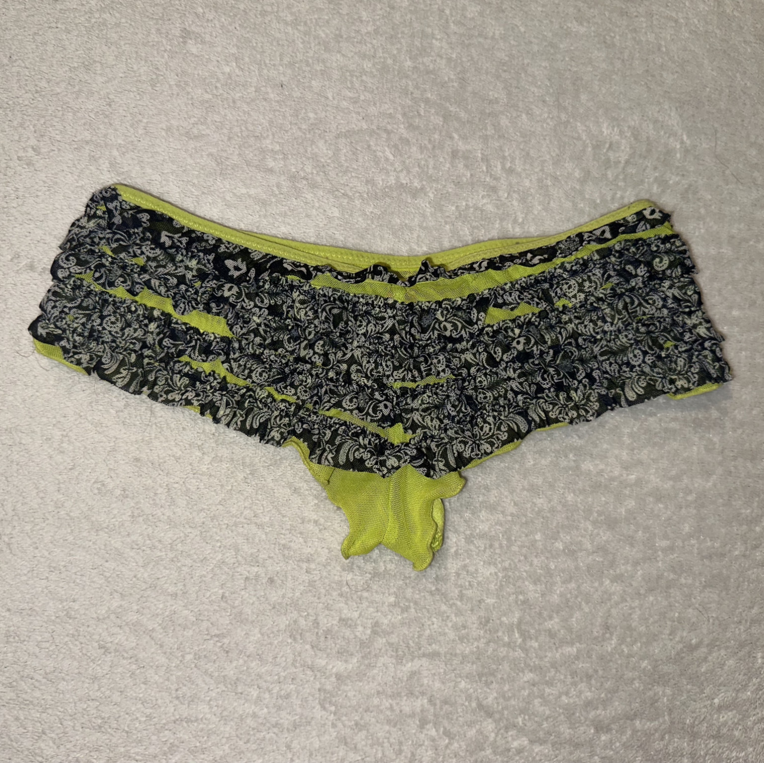 Green Frilly Panties