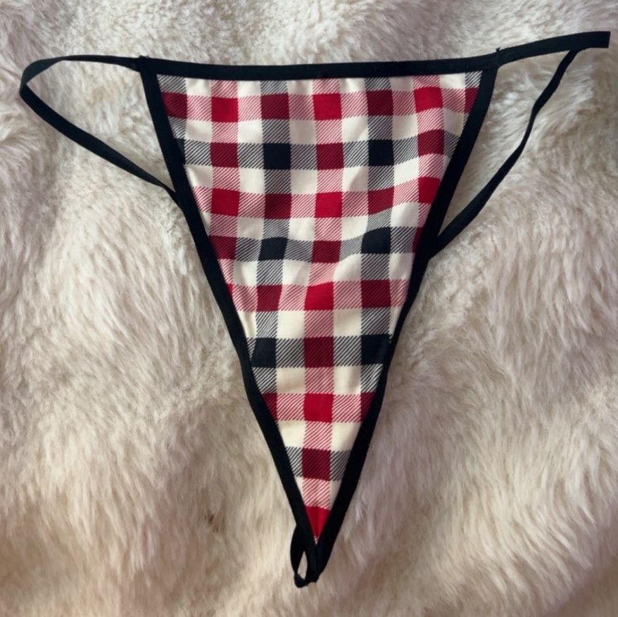 Worn Checkered G string