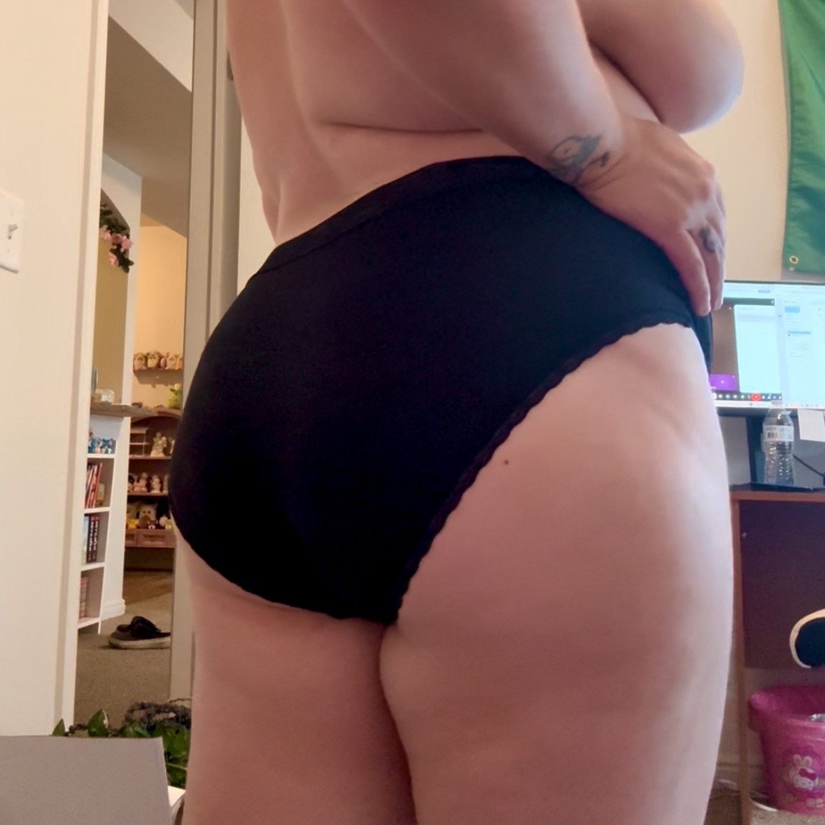 Worn Soft Nylon w Cotton Crotch Panty FREE SHIPPING