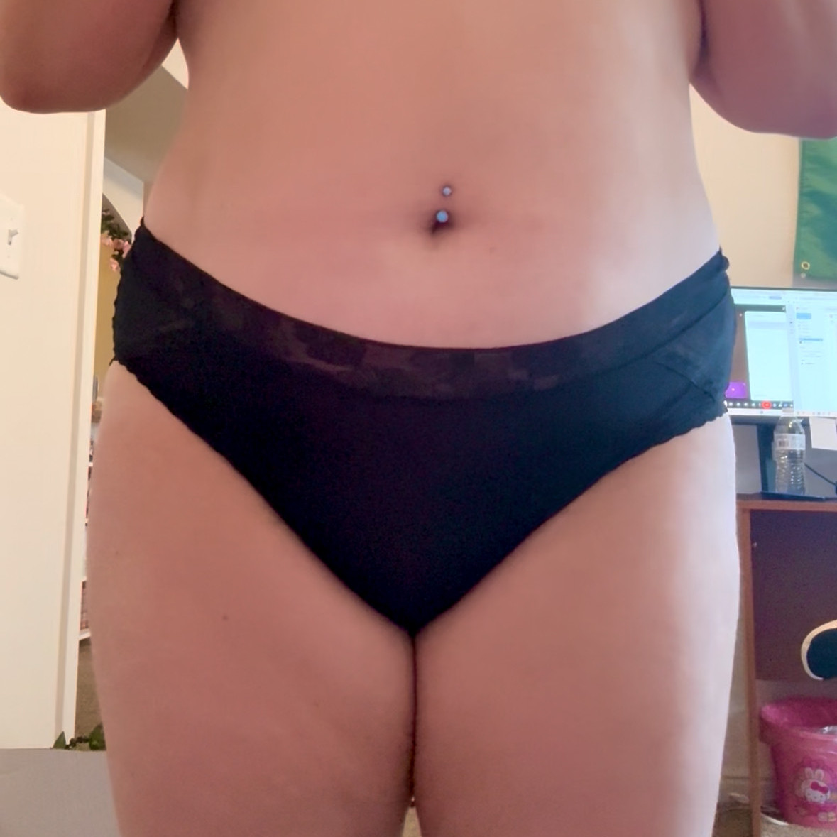 Worn Soft Nylon w Cotton Crotch Panty FREE SHIPPING