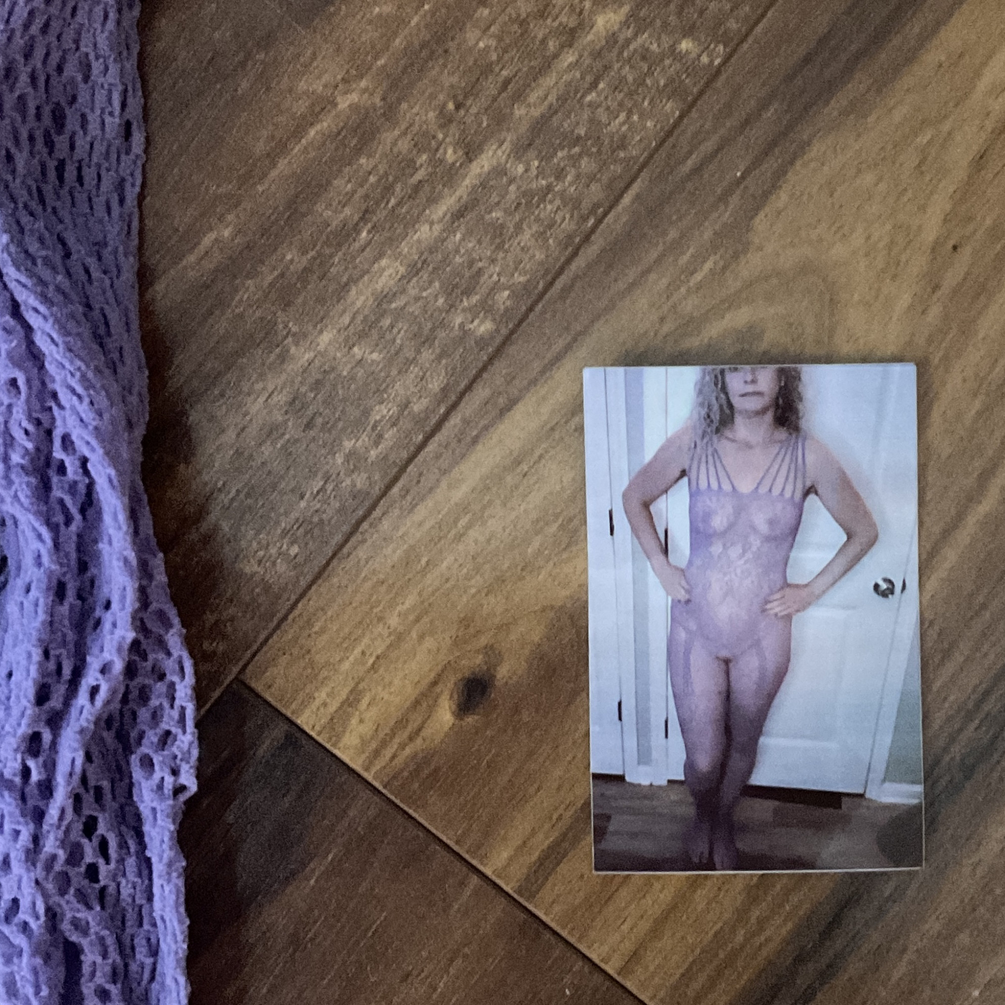 Lavender crotchless bodystocking