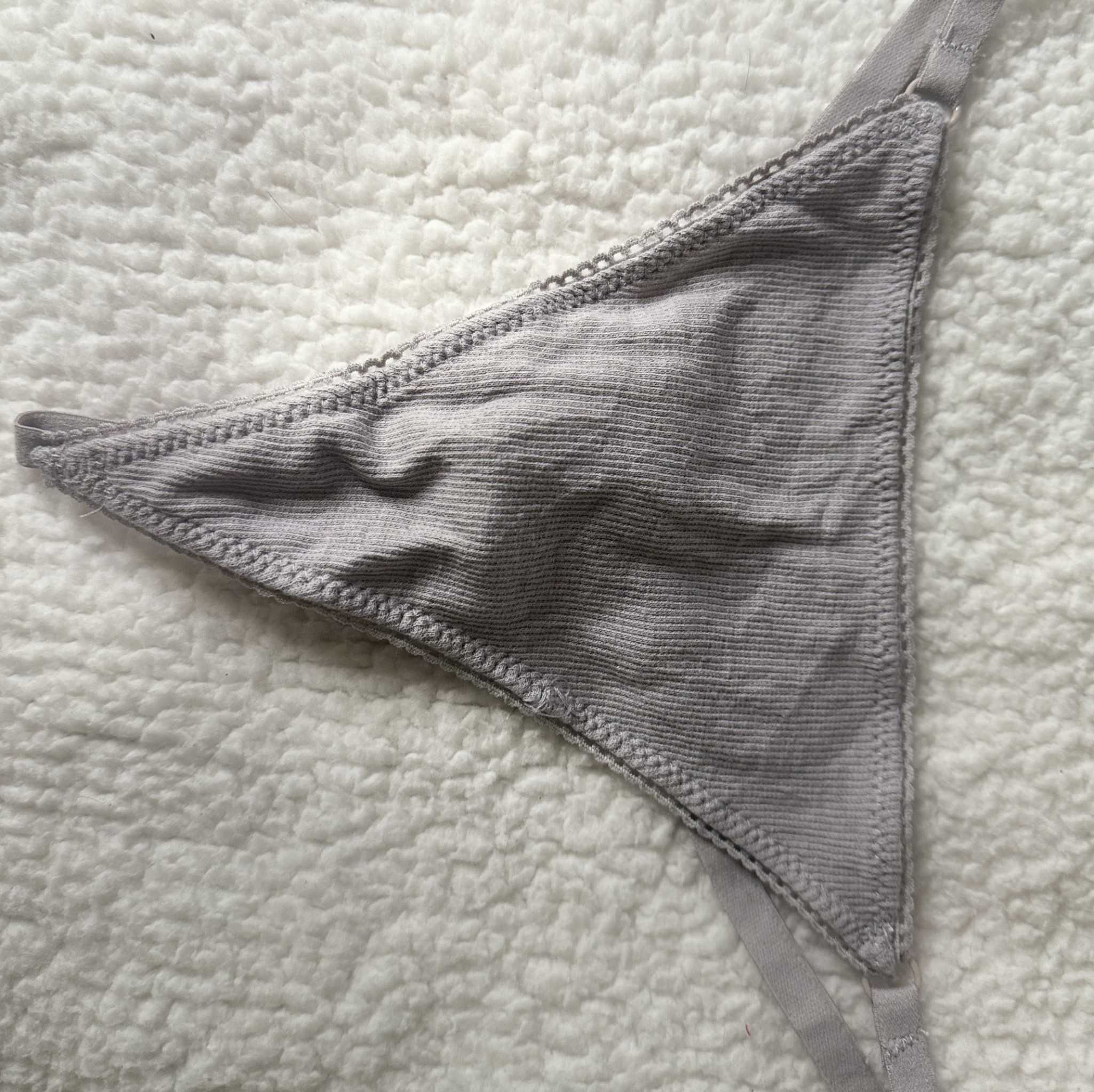 Grey Cotton Gstring Thong