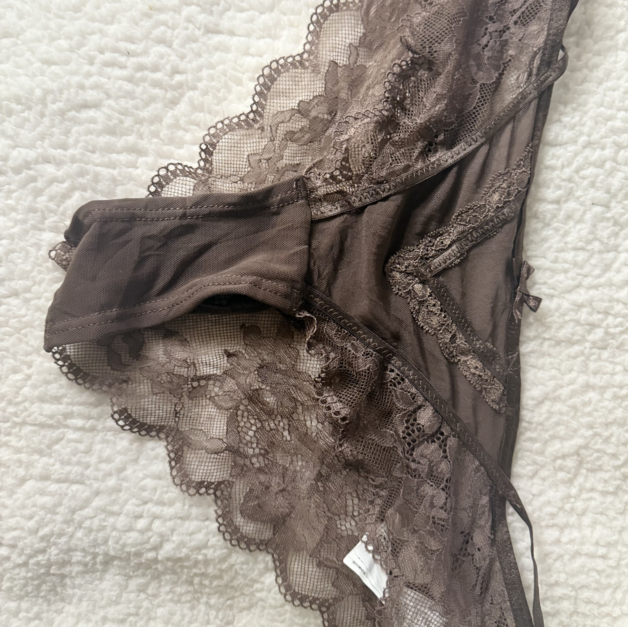 Light Brown Lacy Panties with Strappy Sides