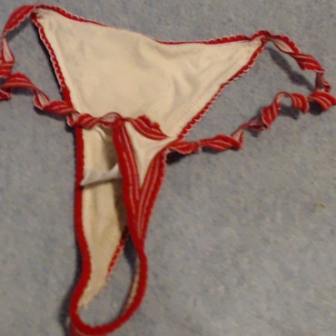 Red and White Thong