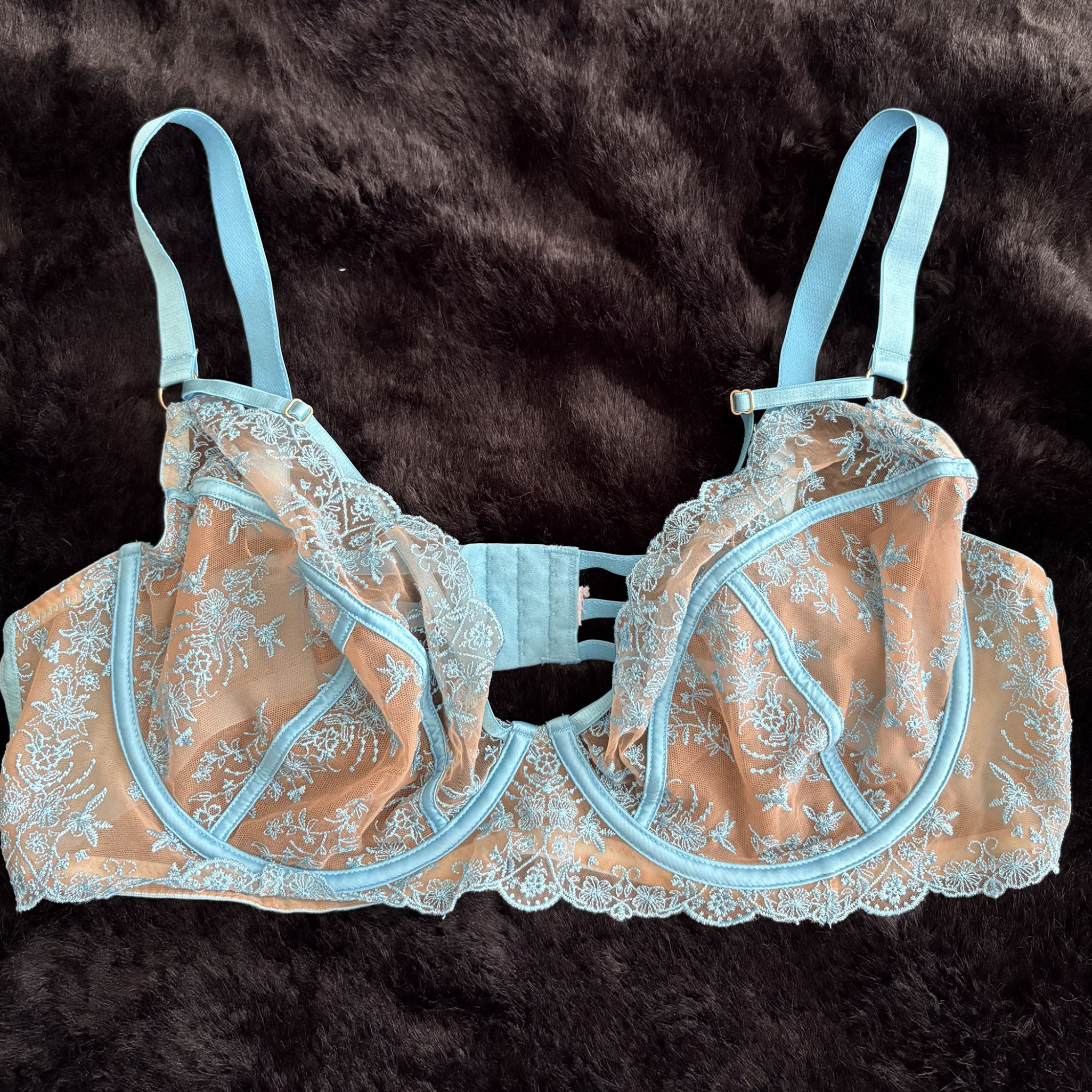 Bra blue and orange