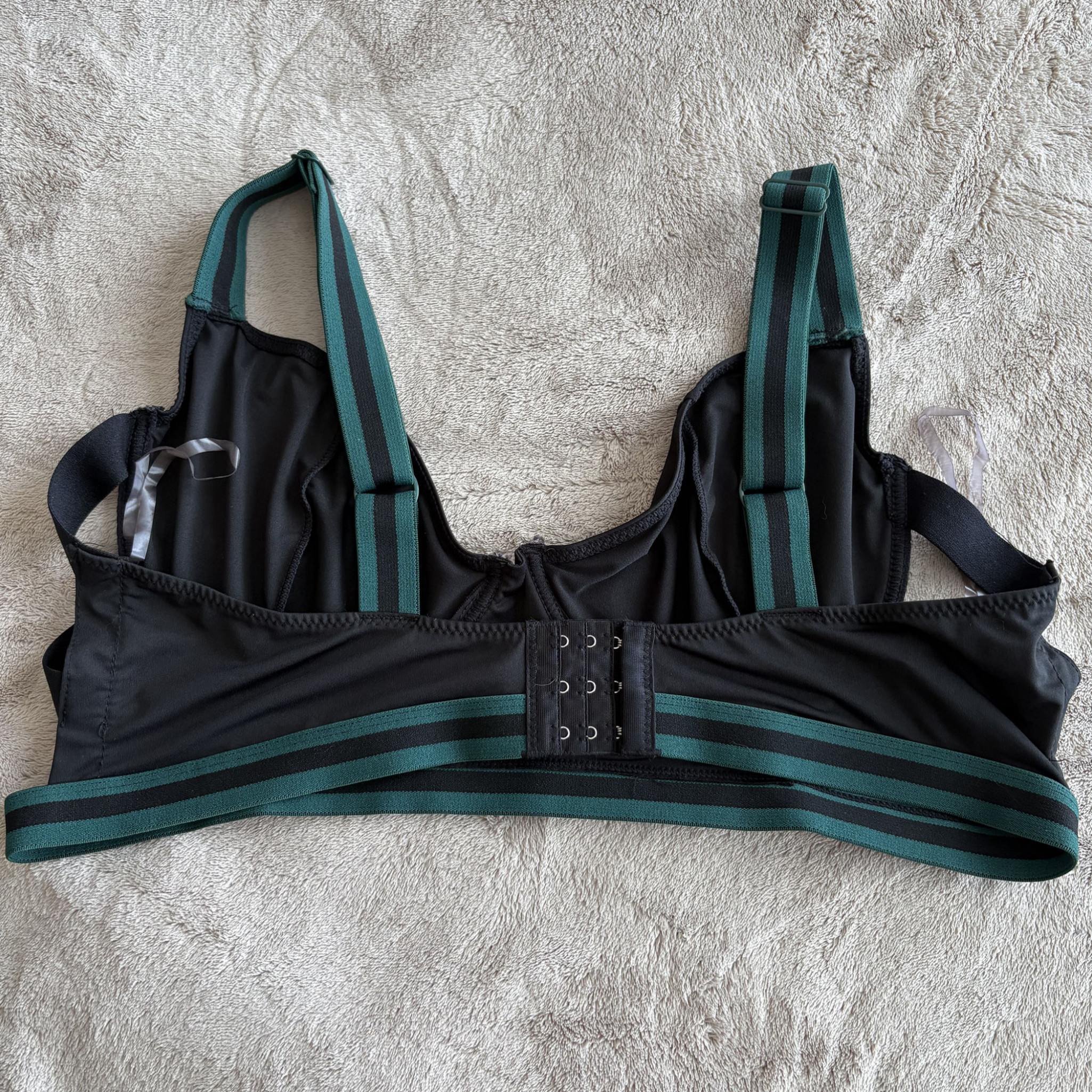 Black and Green Bra