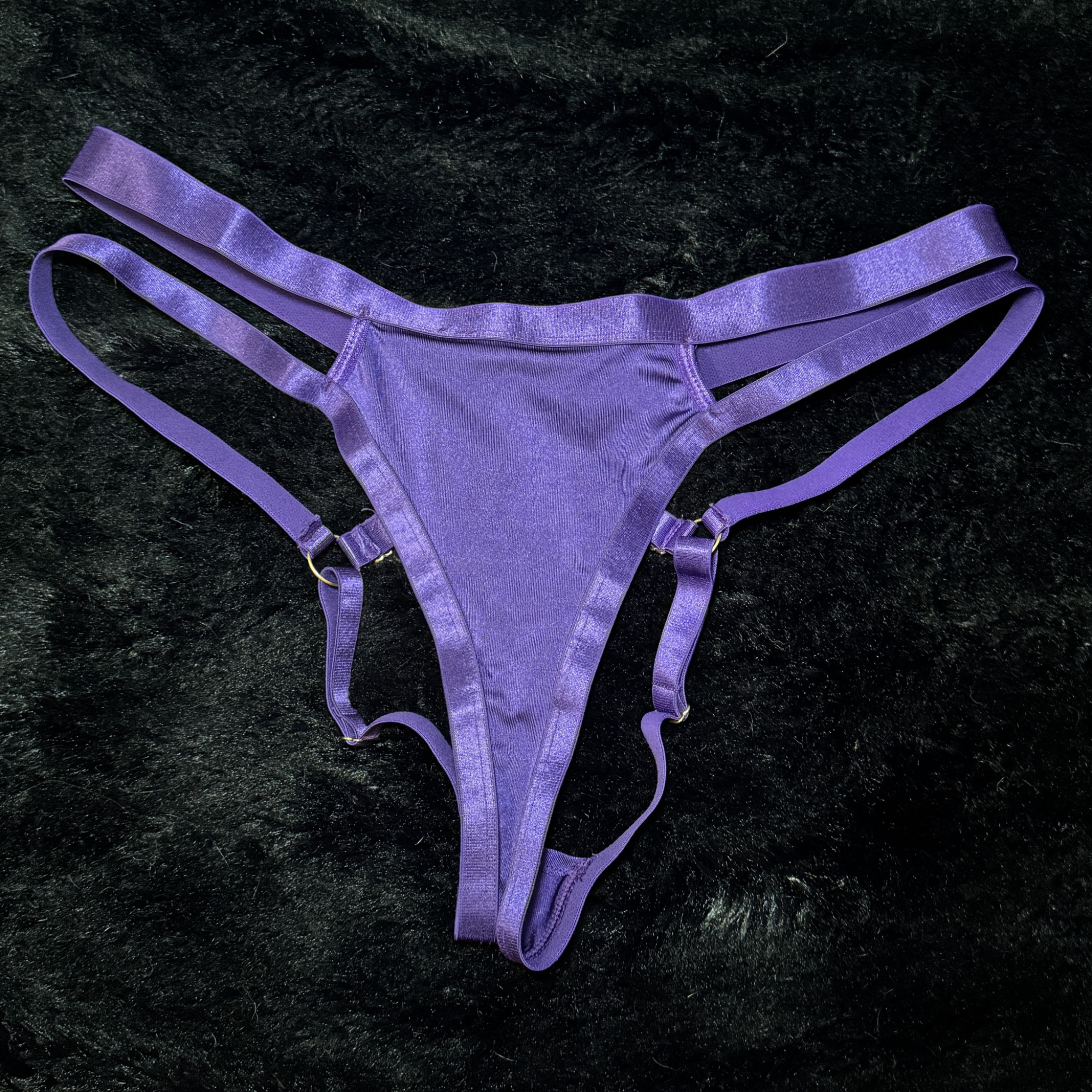 Purple Strappy Thong