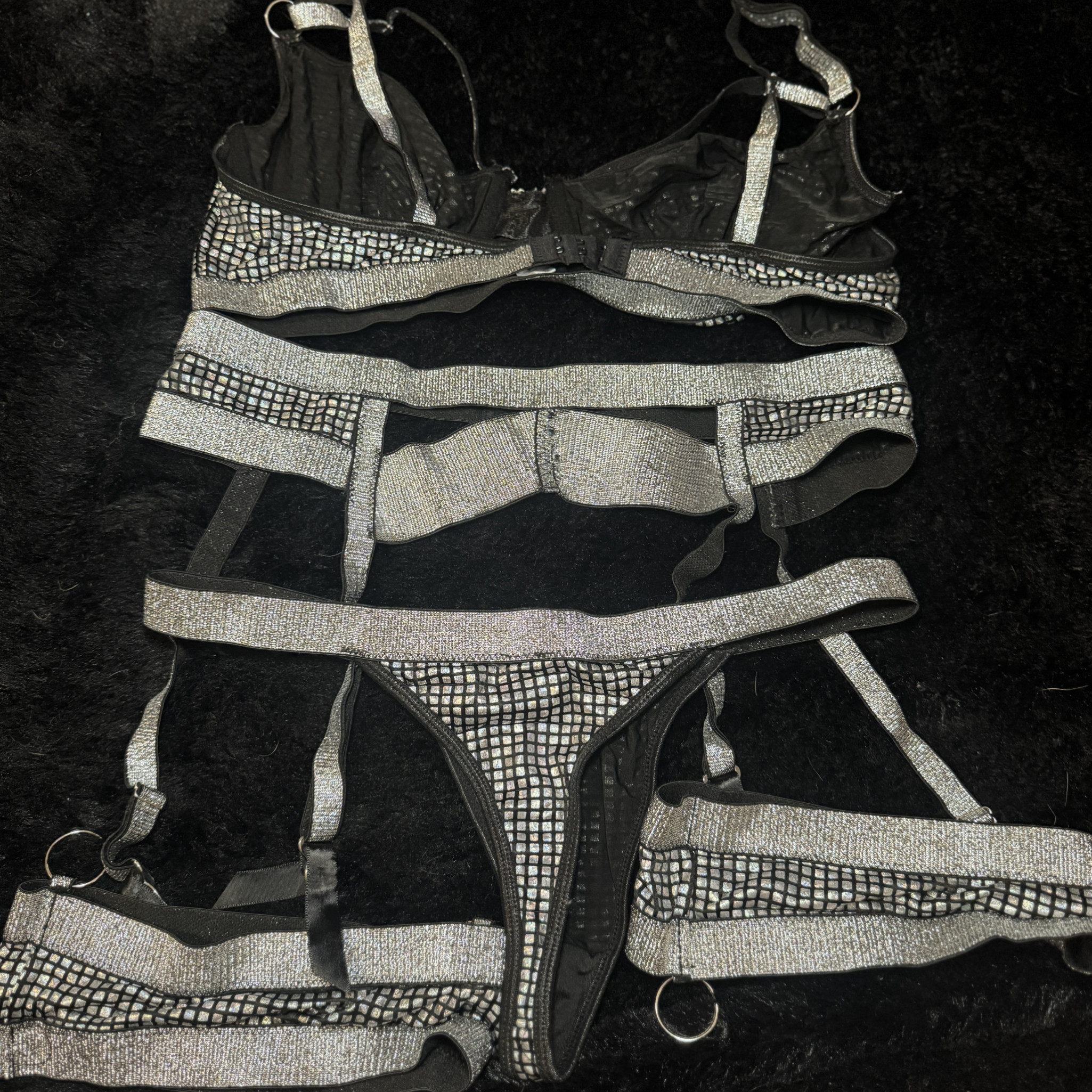 Black and Silver Lingerie