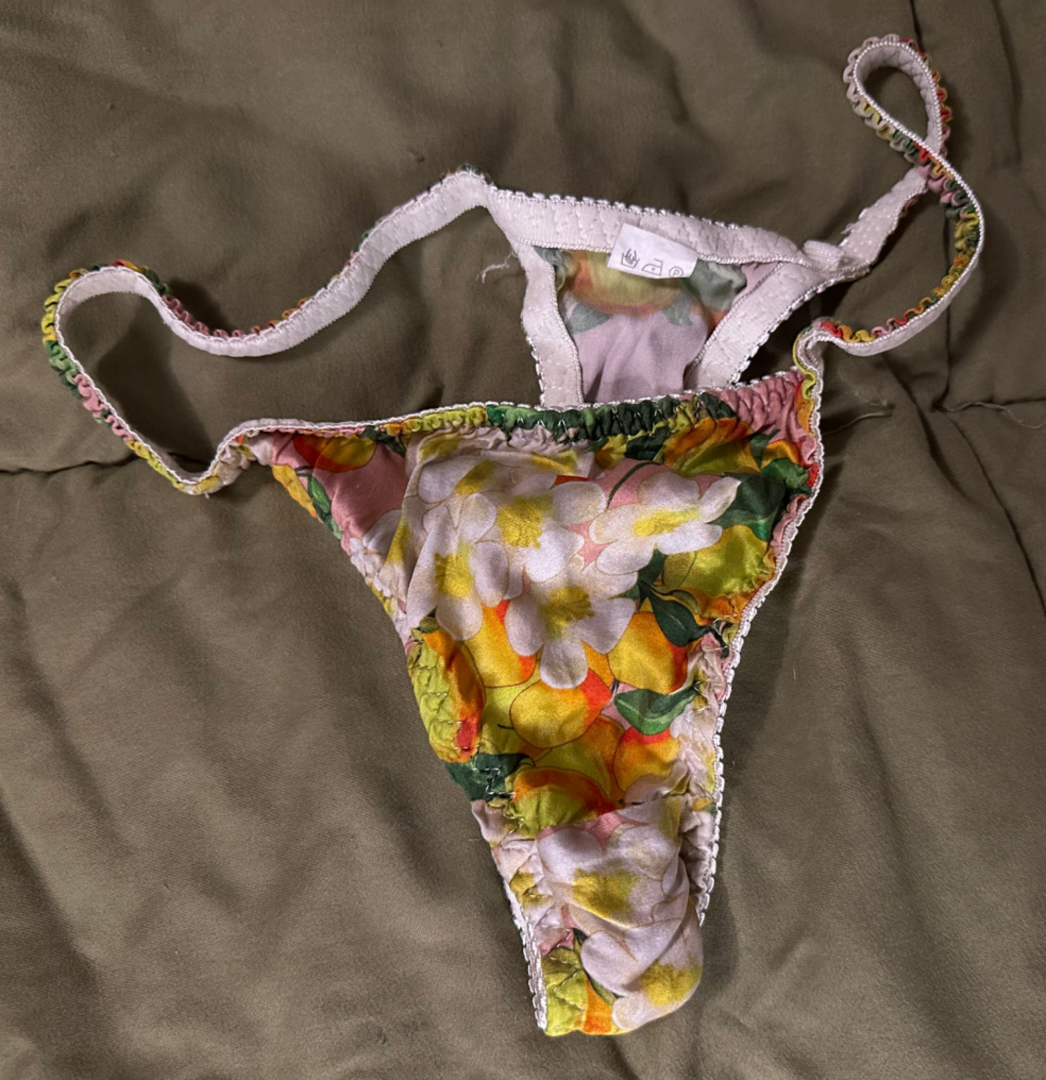 Silk Floral Thong
