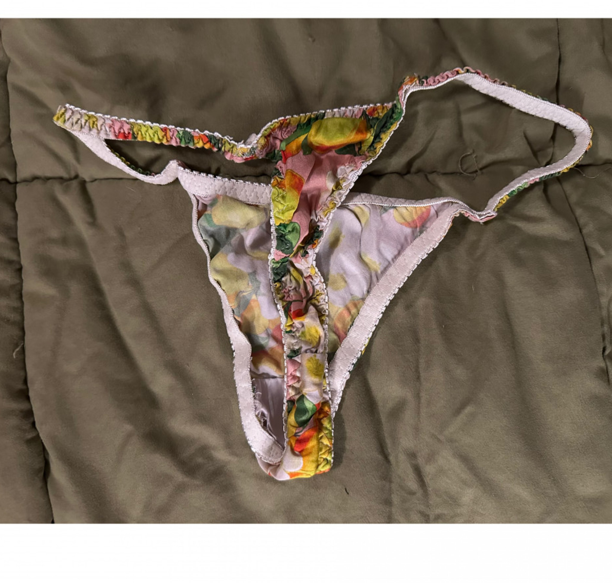 Silk Floral Thong