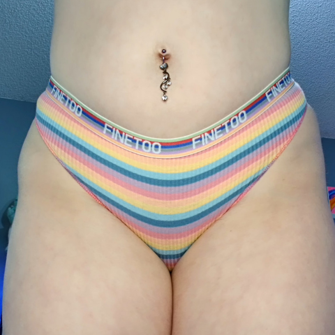 Sunset Striped Cotton Panties