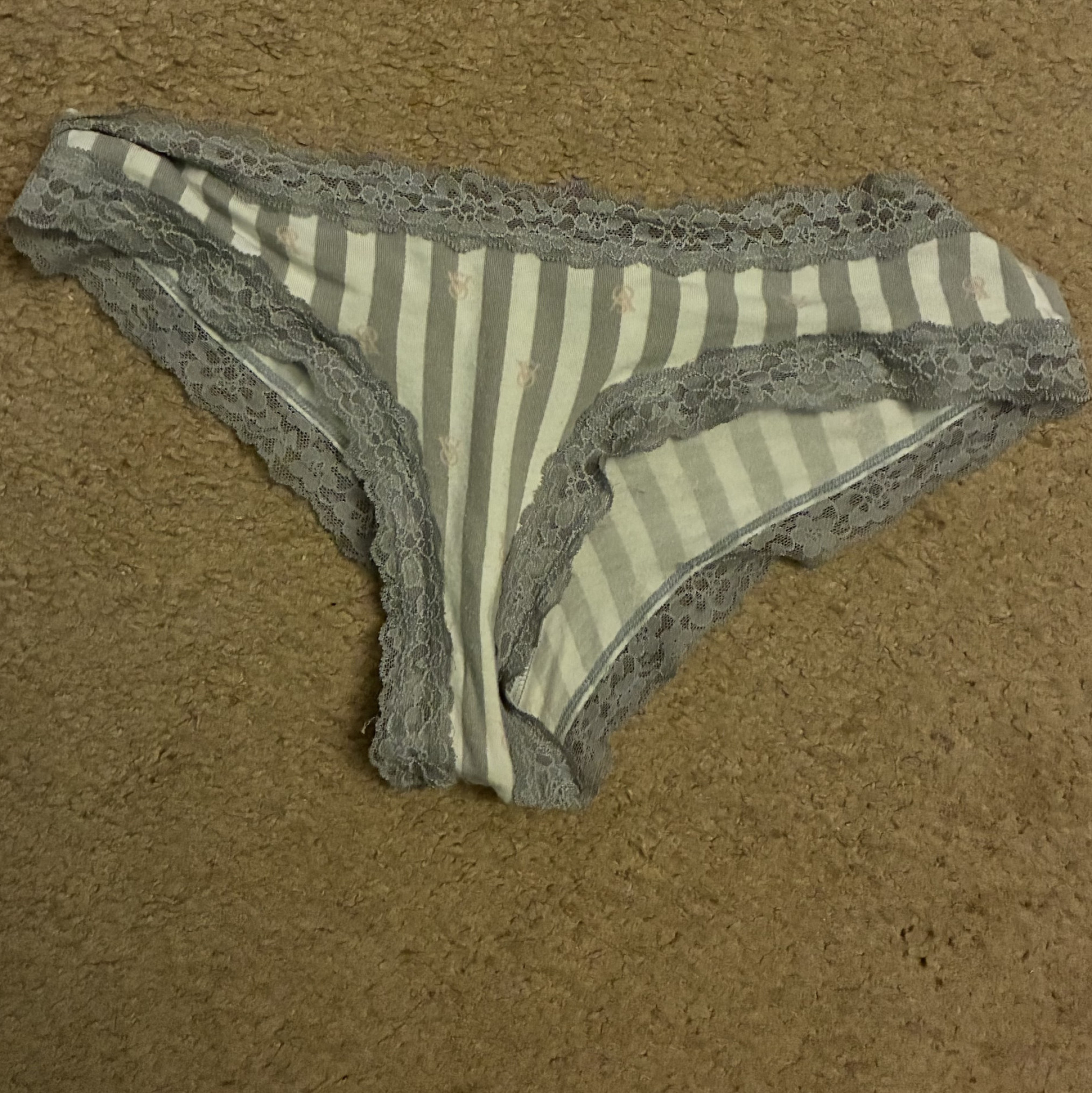 Grey and white panties