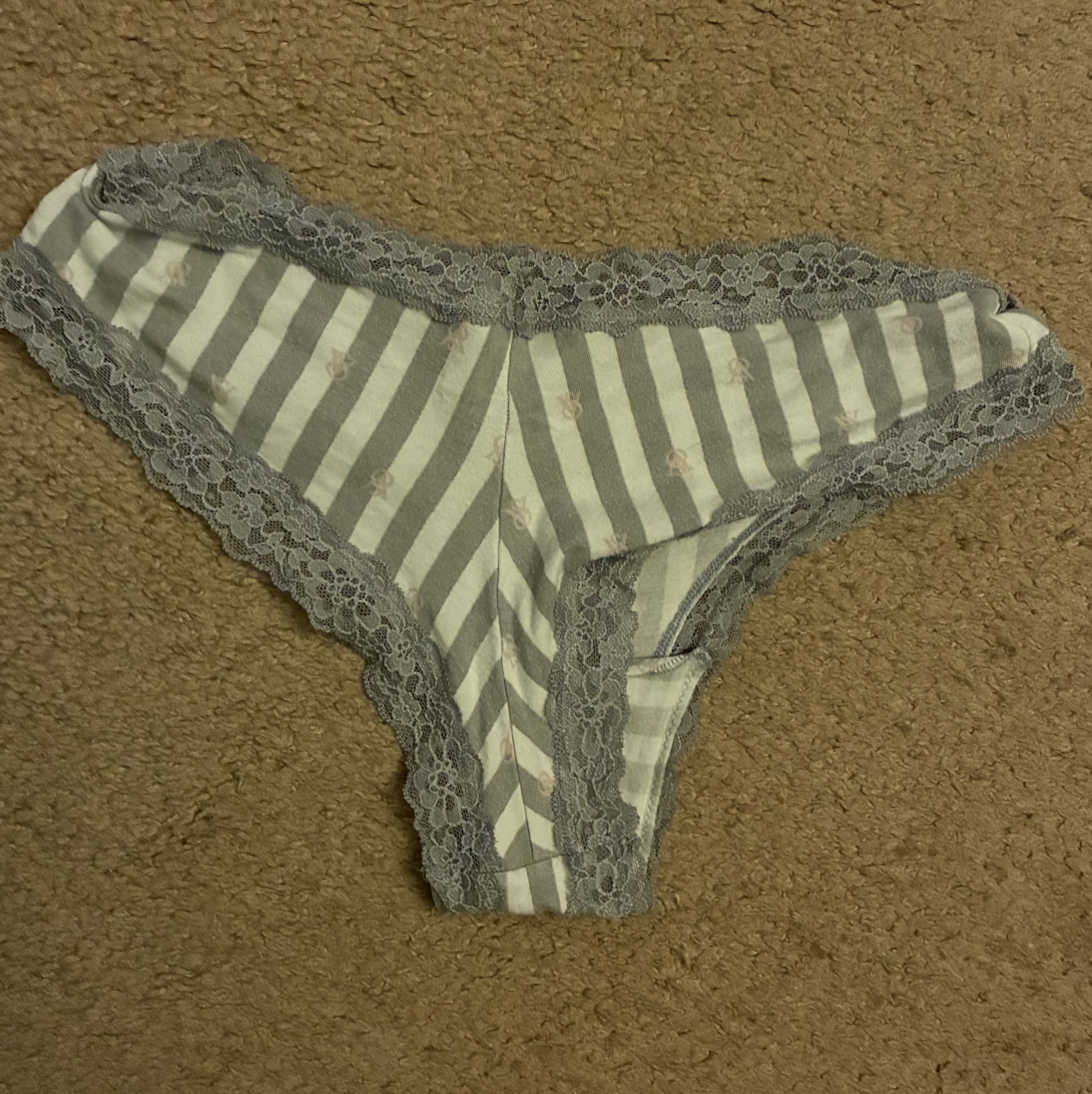 Grey and white panties