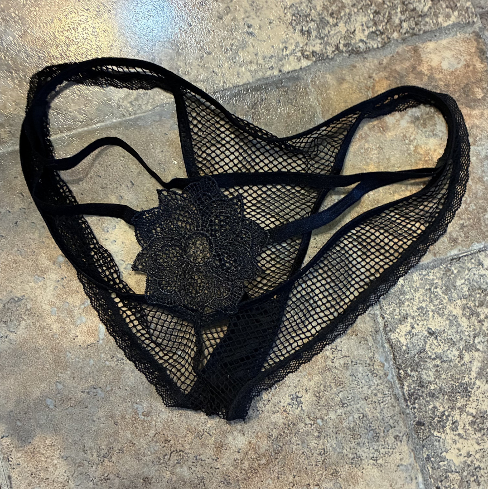 Black fishnet panties