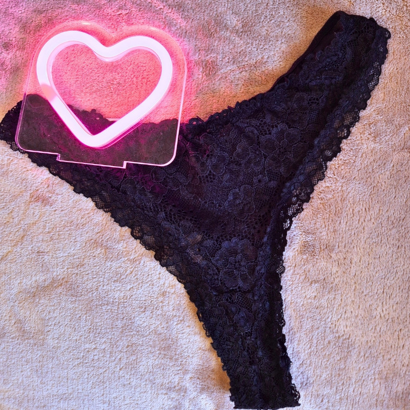 Black Lace Thong