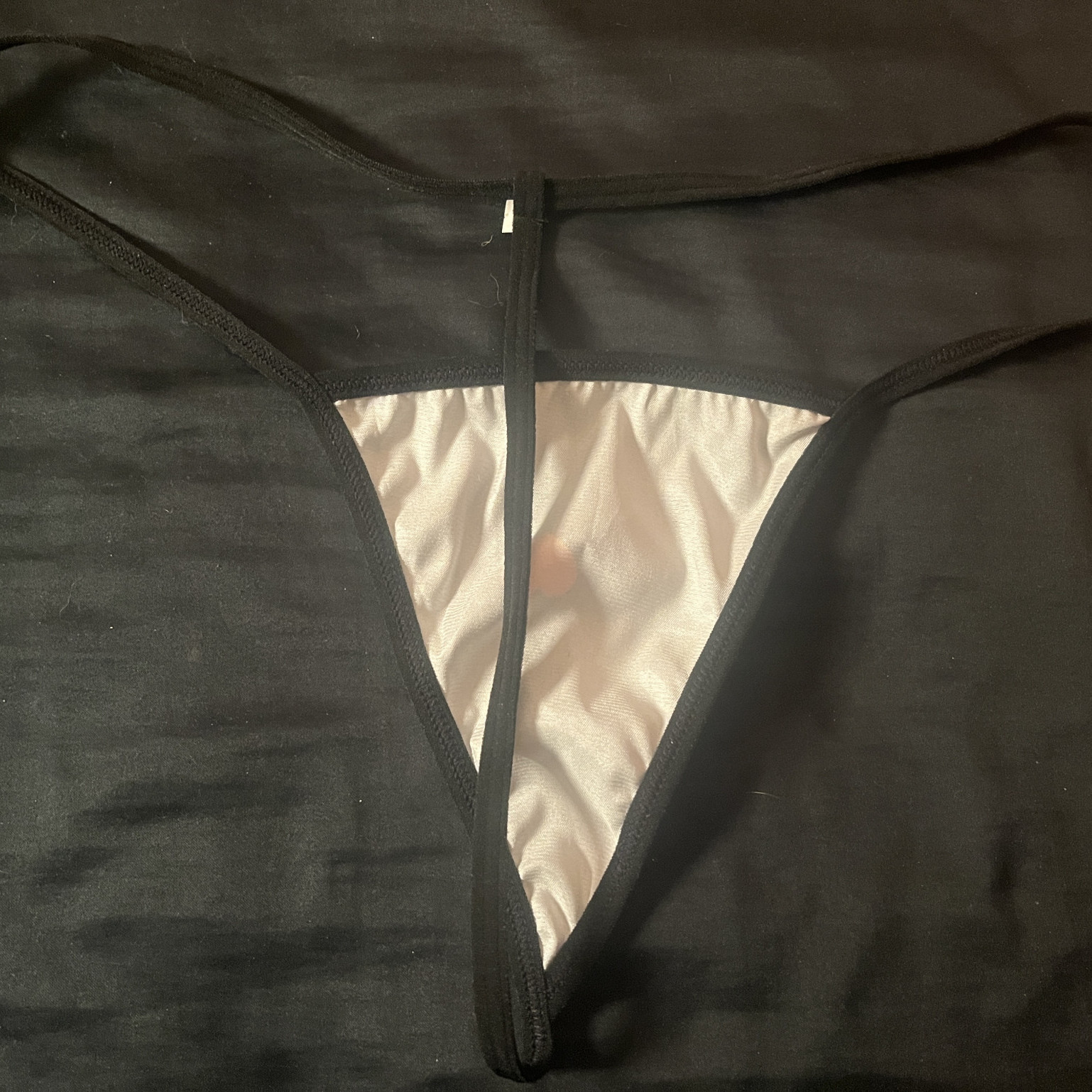 Black Love Heart Gstring Panties