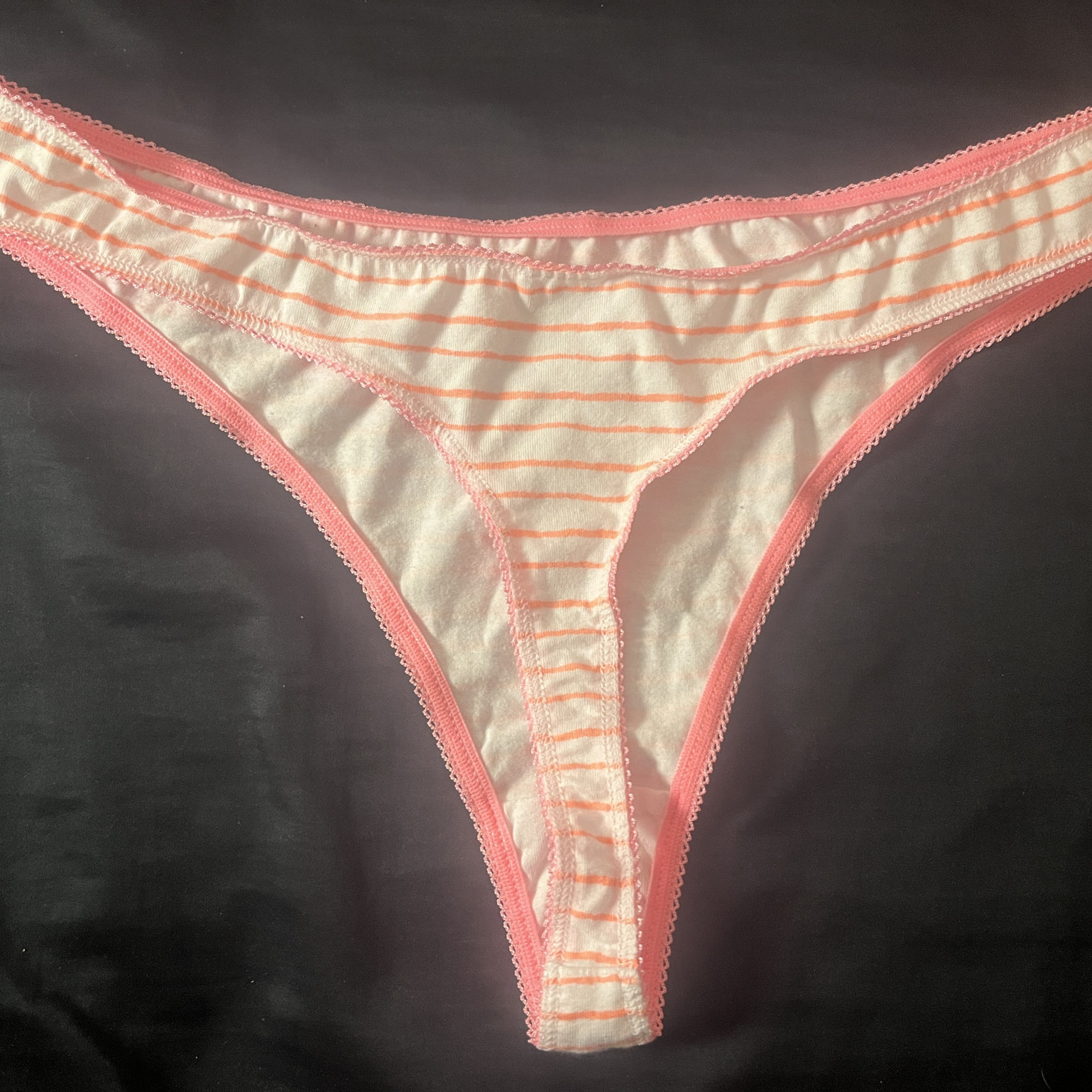 White and Pink Lined Panties