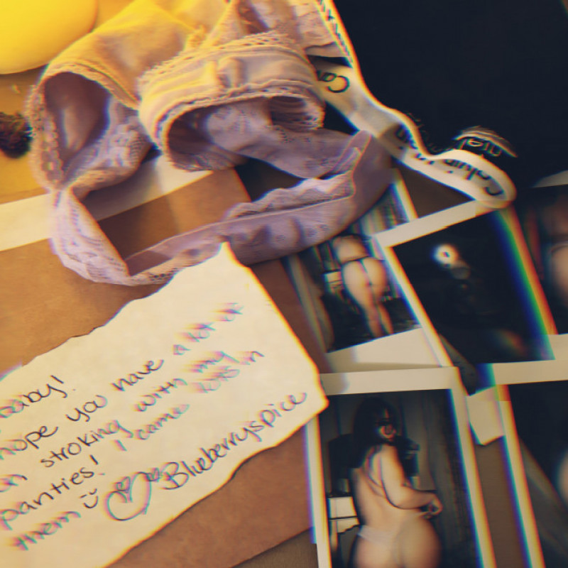 Red panties with Polaroid photo!