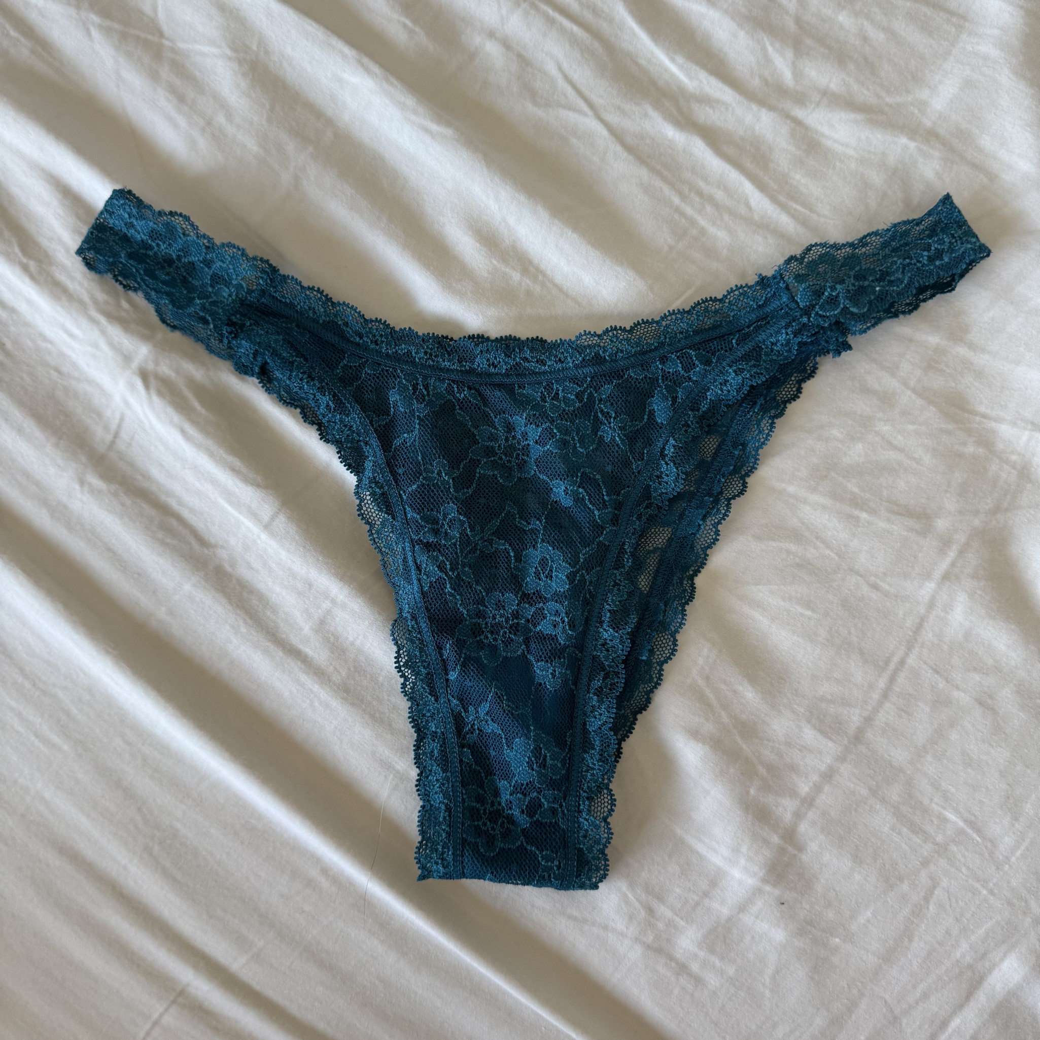 Dark Teal Lace Brazilian Panty